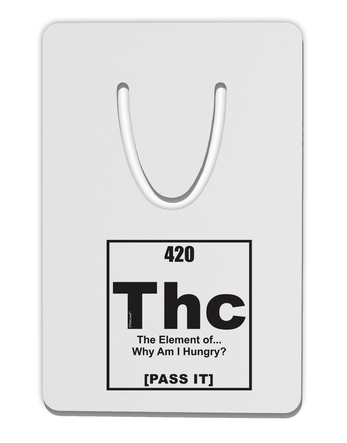 420 Element THC Funny Stoner Aluminum Paper Clip Bookmark by TooLoud-Bookmark-TooLoud-White-Davson Sales