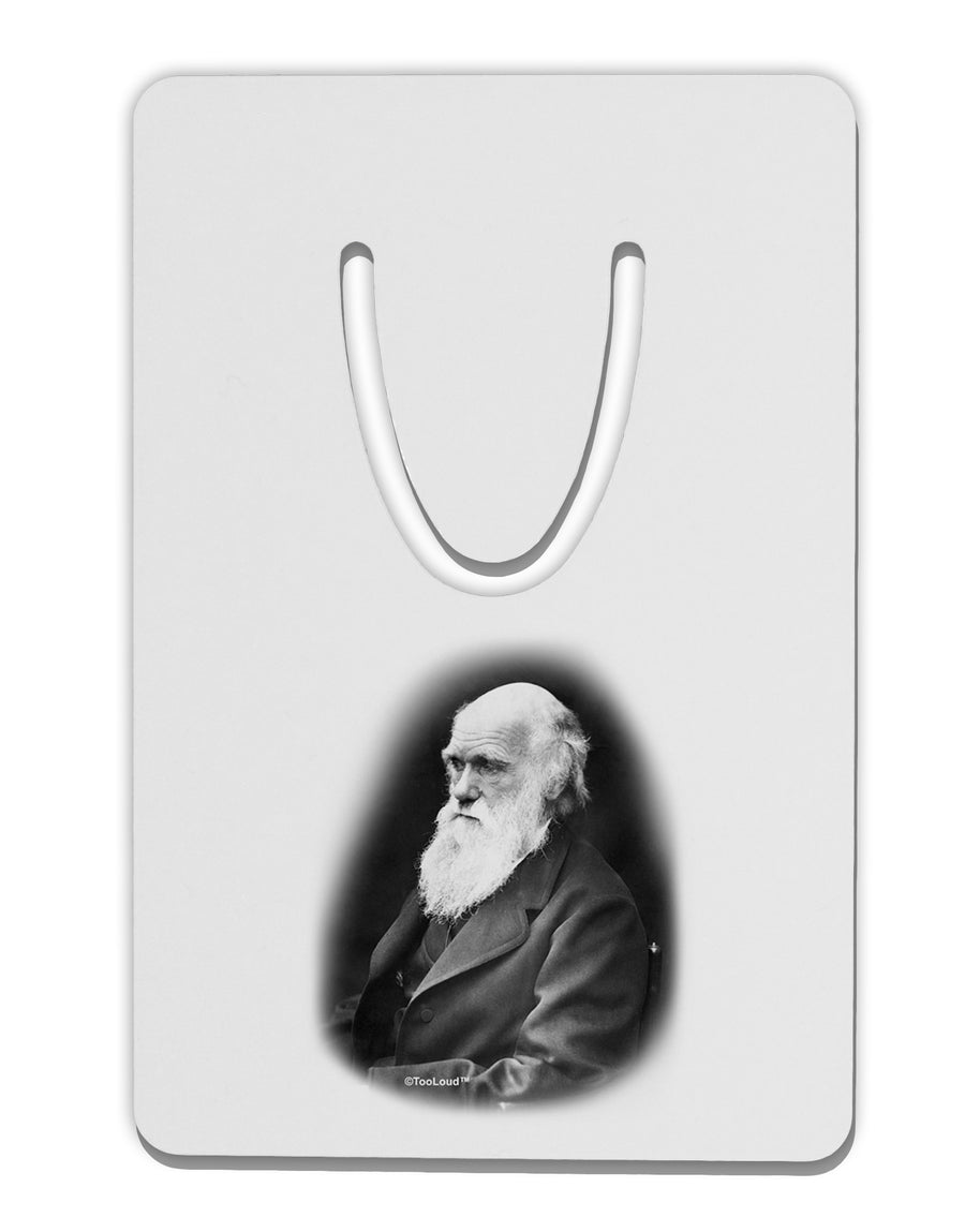 Charles Darwin Black and White Aluminum Paper Clip Bookmark by TooLoud-Bookmark-TooLoud-White-Davson Sales