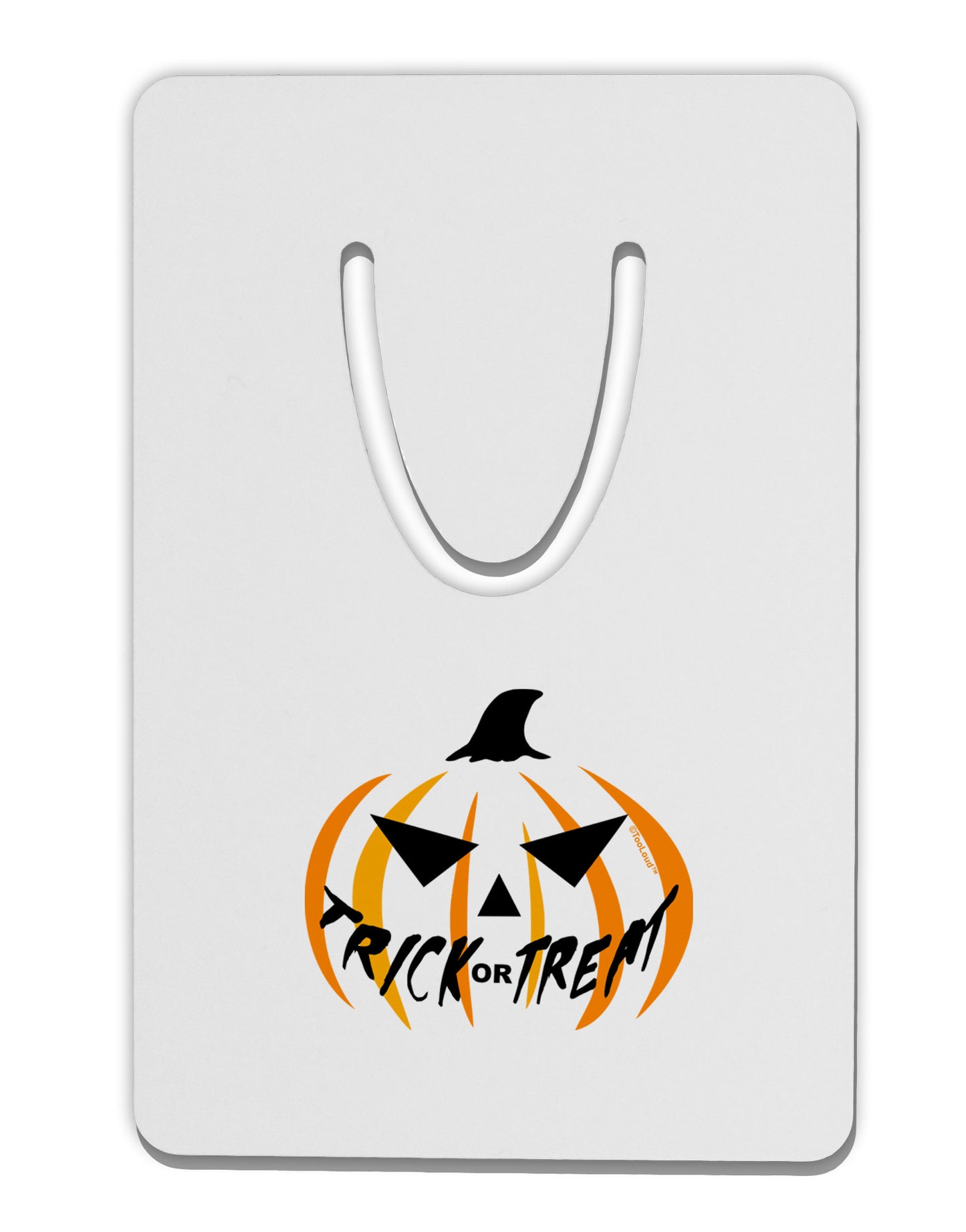 Trick or Treat Jack Aluminum Paper Clip Bookmark-Bookmark-TooLoud-White-Davson Sales