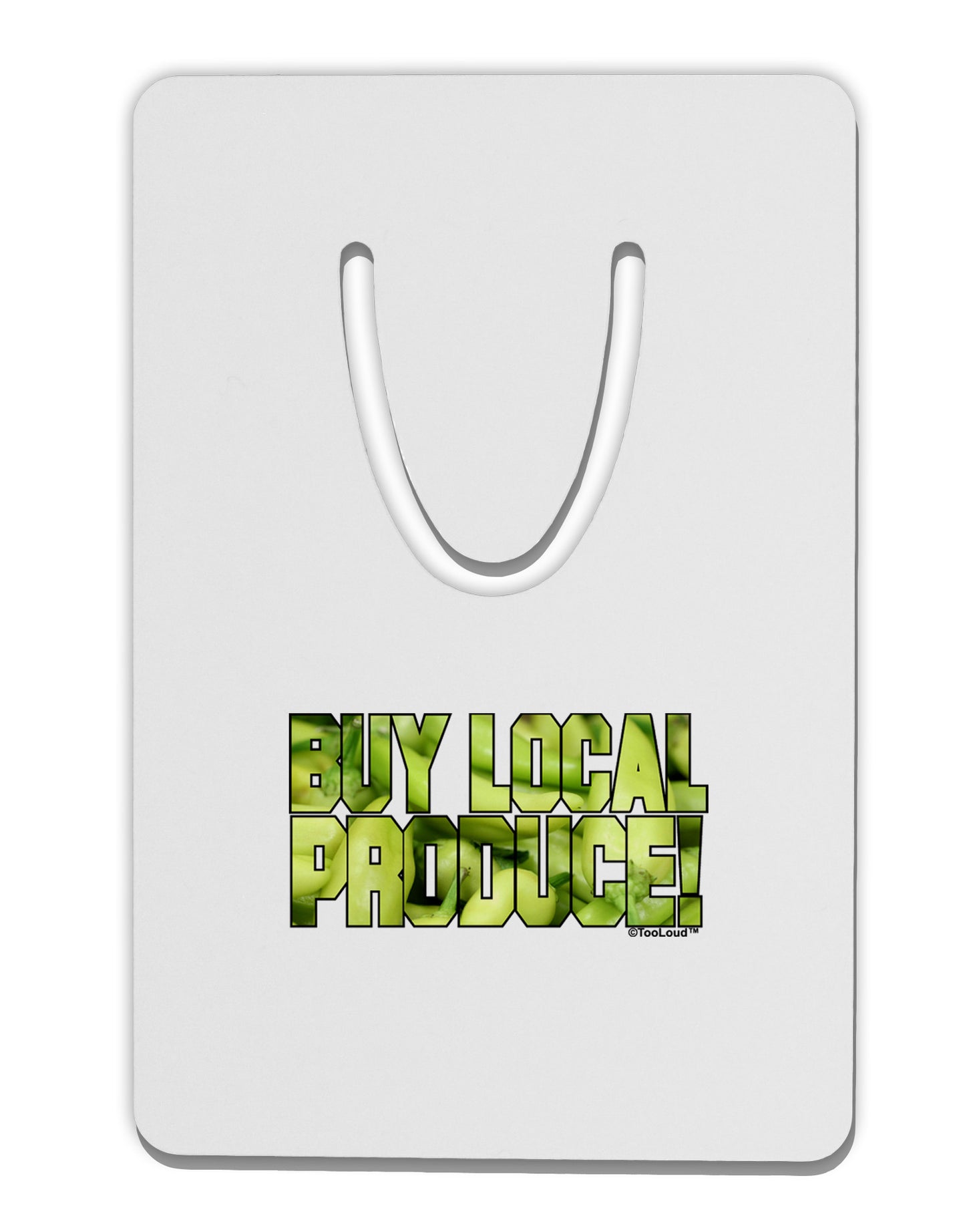 Buy Local - Jalapenos Text Aluminum Paper Clip Bookmark-Bookmark-TooLoud-White-Davson Sales