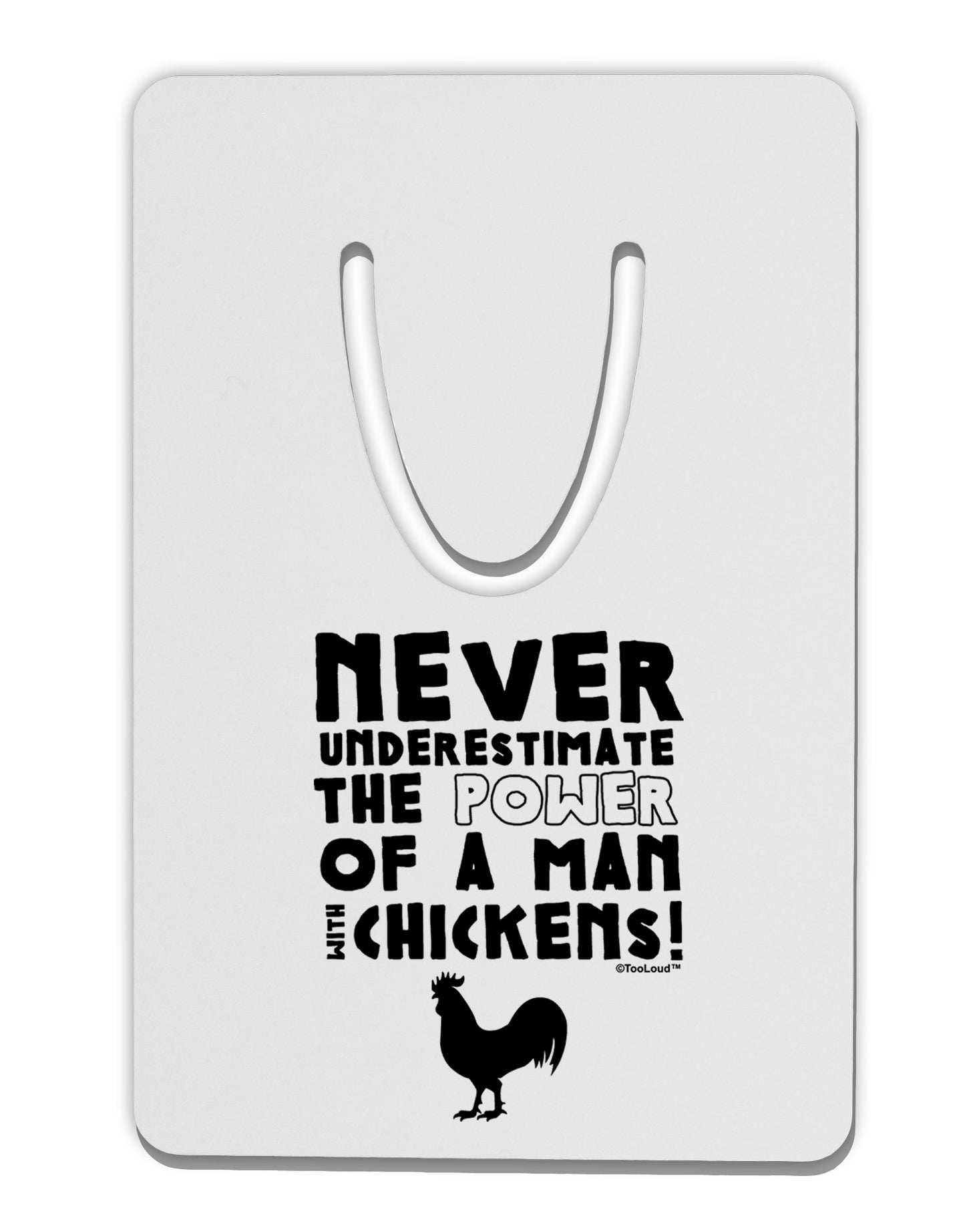A Man With Chickens Aluminum Paper Clip Bookmark by TooLoud-Bookmark-TooLoud-White-Davson Sales