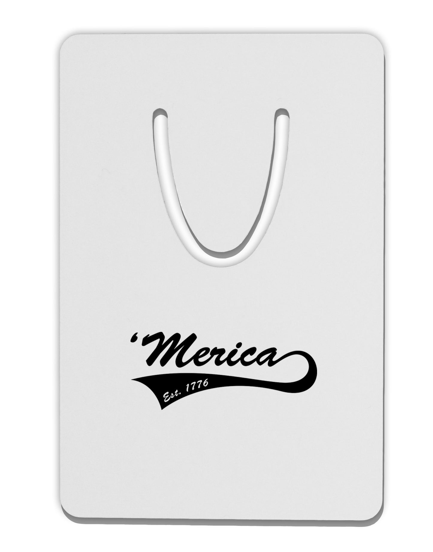 Merica Established 1776 Aluminum Paper Clip Bookmark by TooLoud-Bookmark-TooLoud-White-Davson Sales