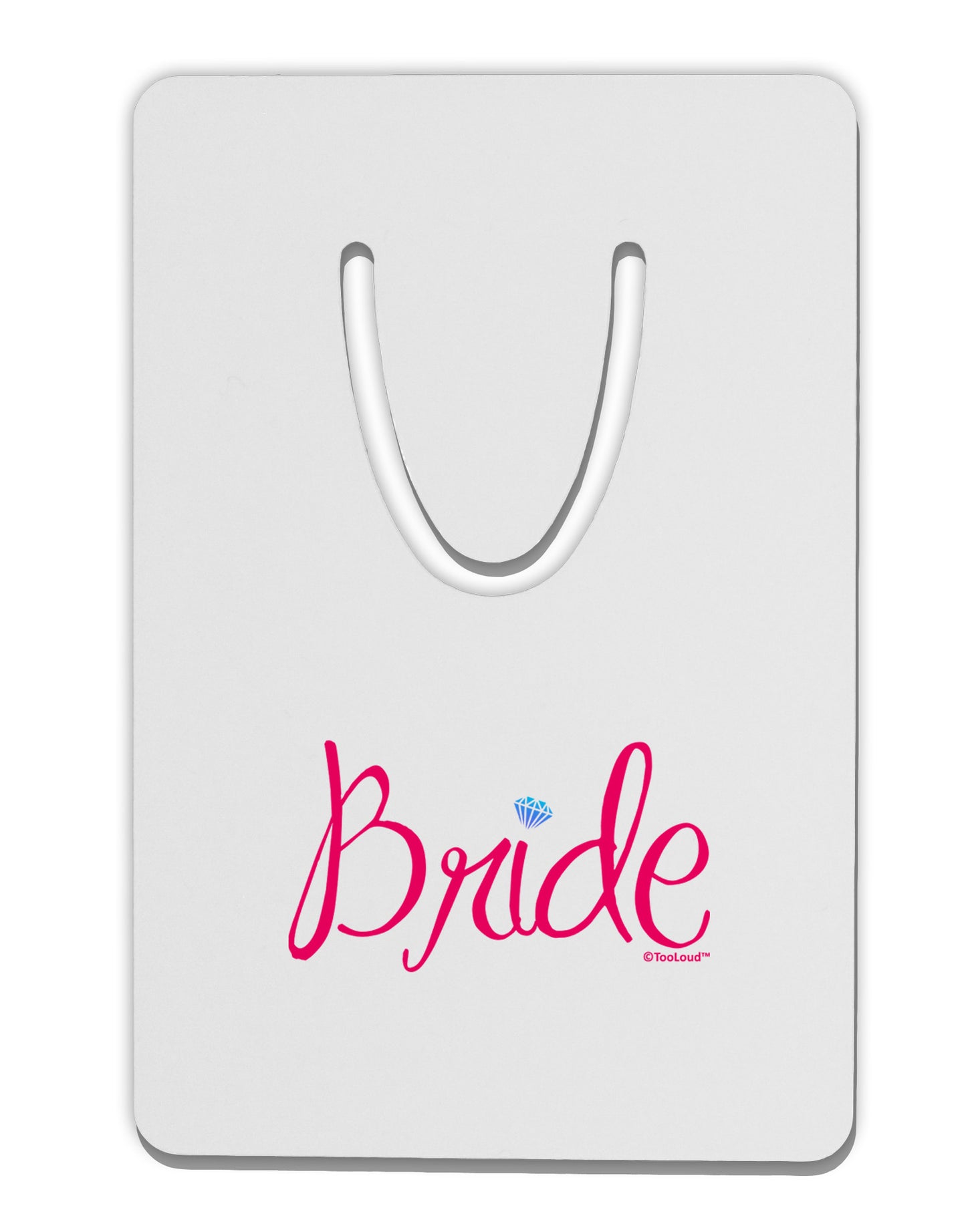 Bride Design - Diamond - Color Aluminum Paper Clip Bookmark-Bookmark-TooLoud-White-Davson Sales