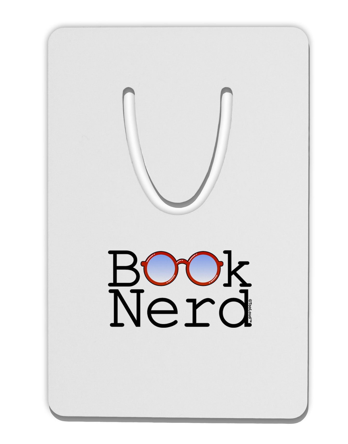 Book Nerd Aluminum Paper Clip Bookmark-Bookmark-TooLoud-White-Davson Sales