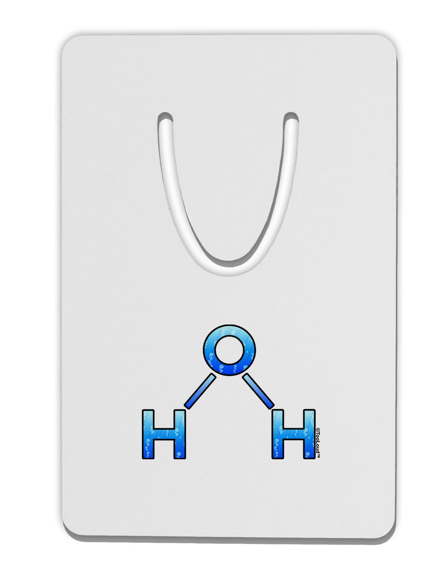 Water Molecule Aluminum Paper Clip Bookmark by TooLoud-Bookmark-TooLoud-White-Davson Sales