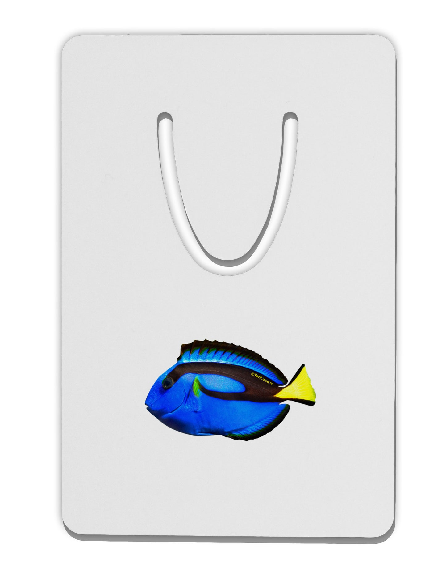 Blue Tang Fish Aluminum Paper Clip Bookmark-Bookmark-TooLoud-White-Davson Sales