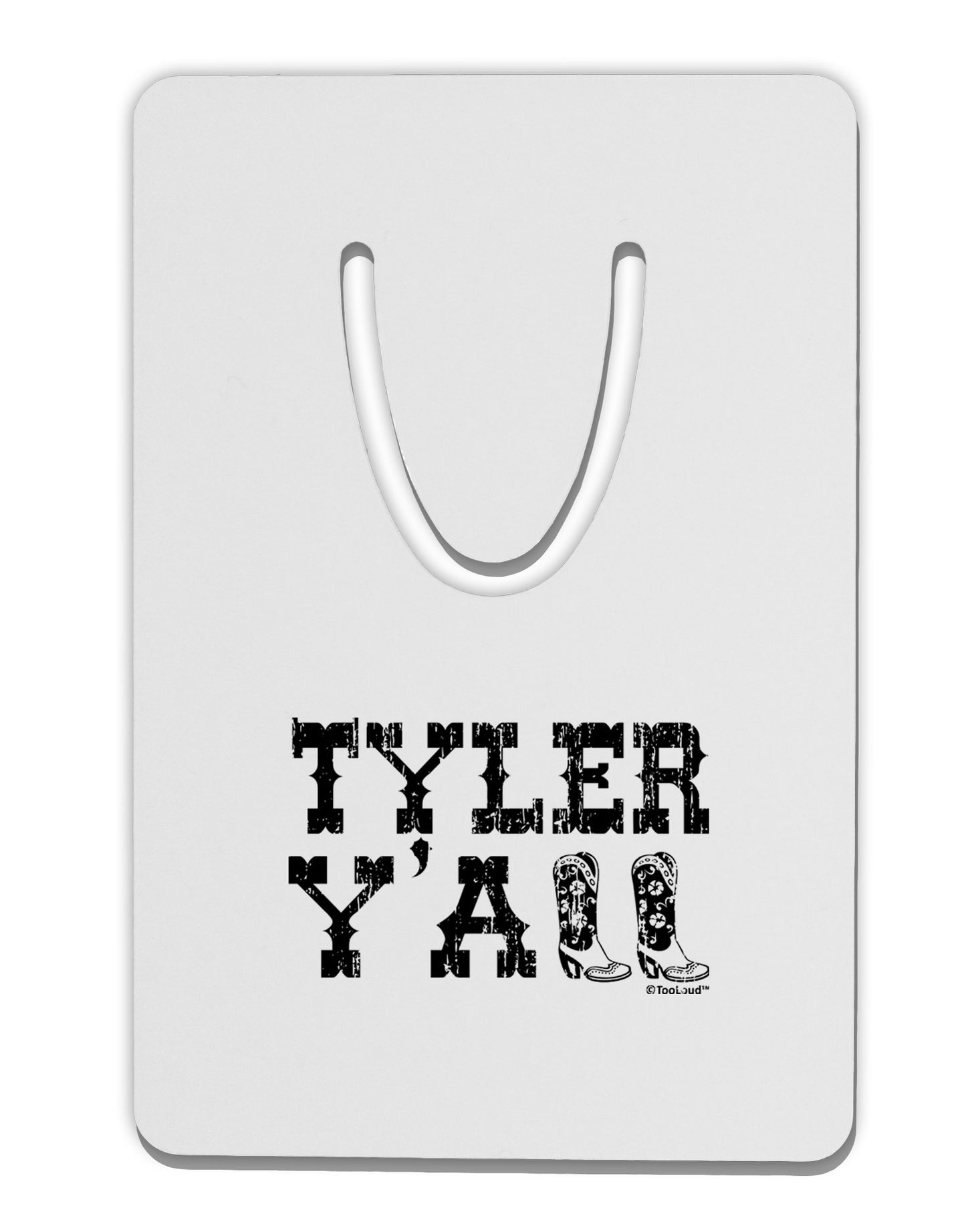 Tyler Y'all - Southwestern Style Aluminum Paper Clip Bookmark-Bookmark-TooLoud-White-Davson Sales