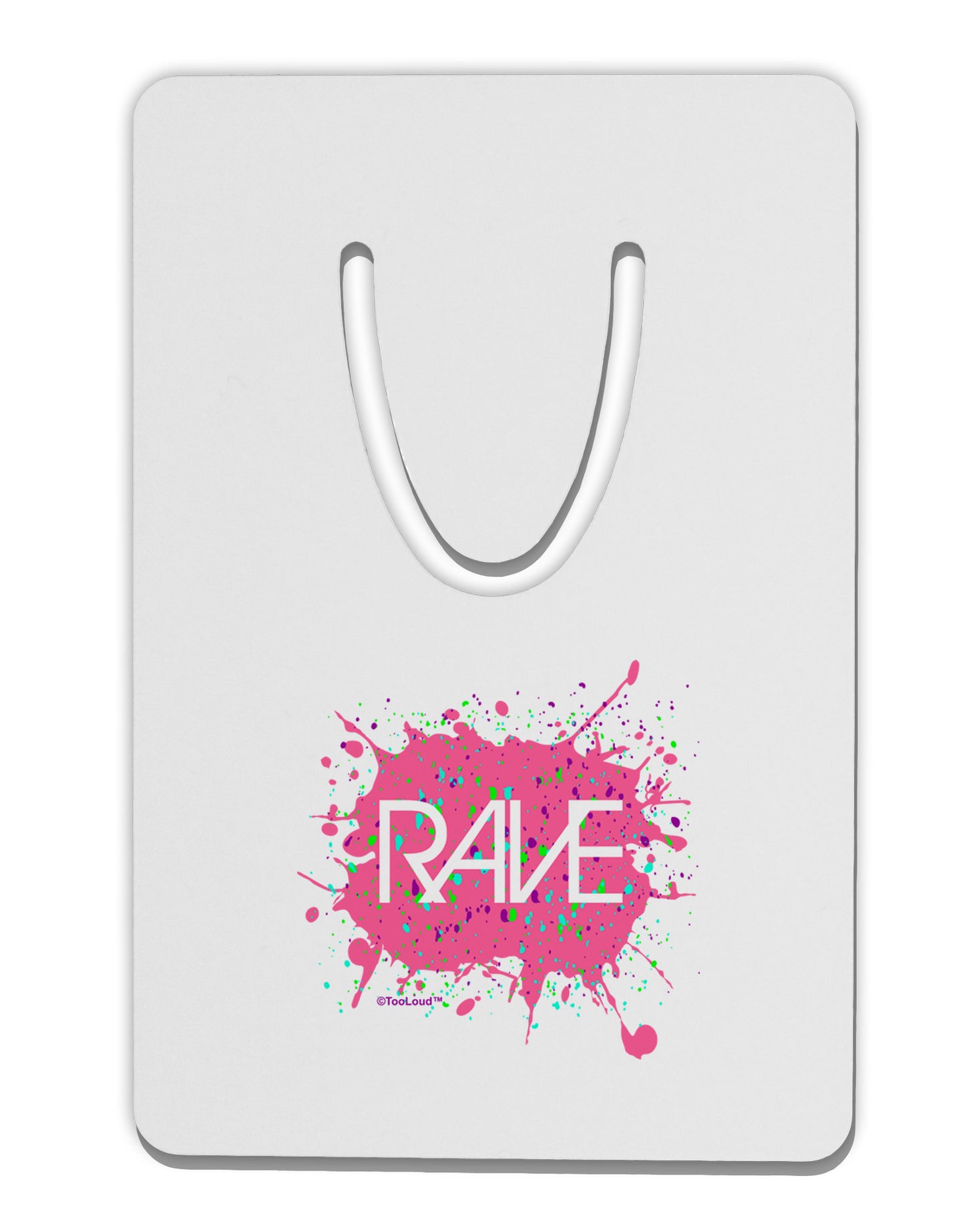 Rave Splatter Pink Aluminum Paper Clip Bookmark-Bookmark-TooLoud-White-Davson Sales