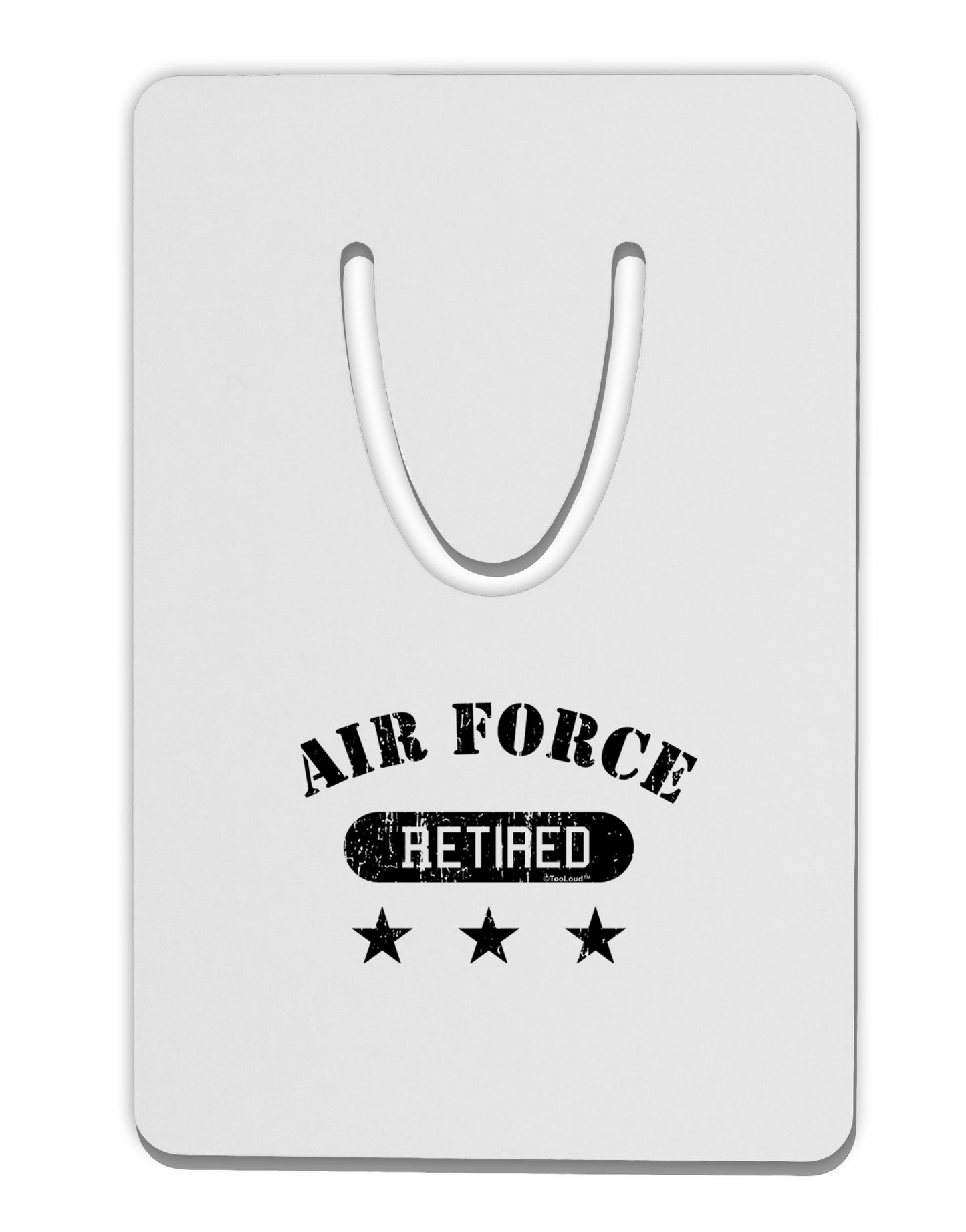 Retired Air Force Aluminum Paper Clip Bookmark by TooLoud-Bookmark-TooLoud-White-Davson Sales