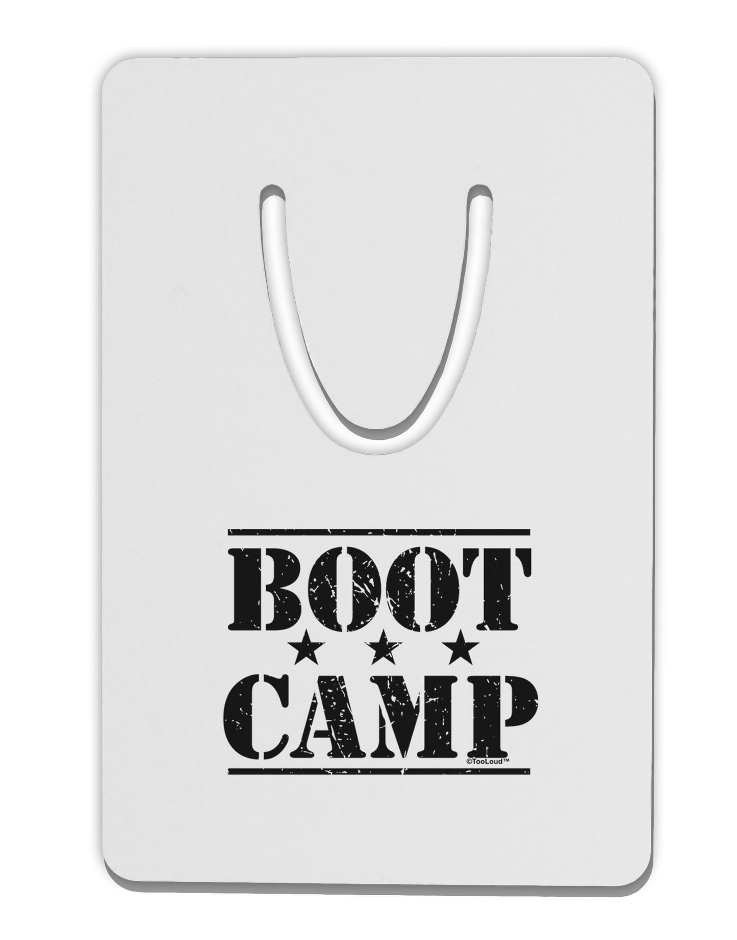 Bootcamp Large distressed Text Aluminum Paper Clip Bookmark-Bookmark-TooLoud-White-Davson Sales