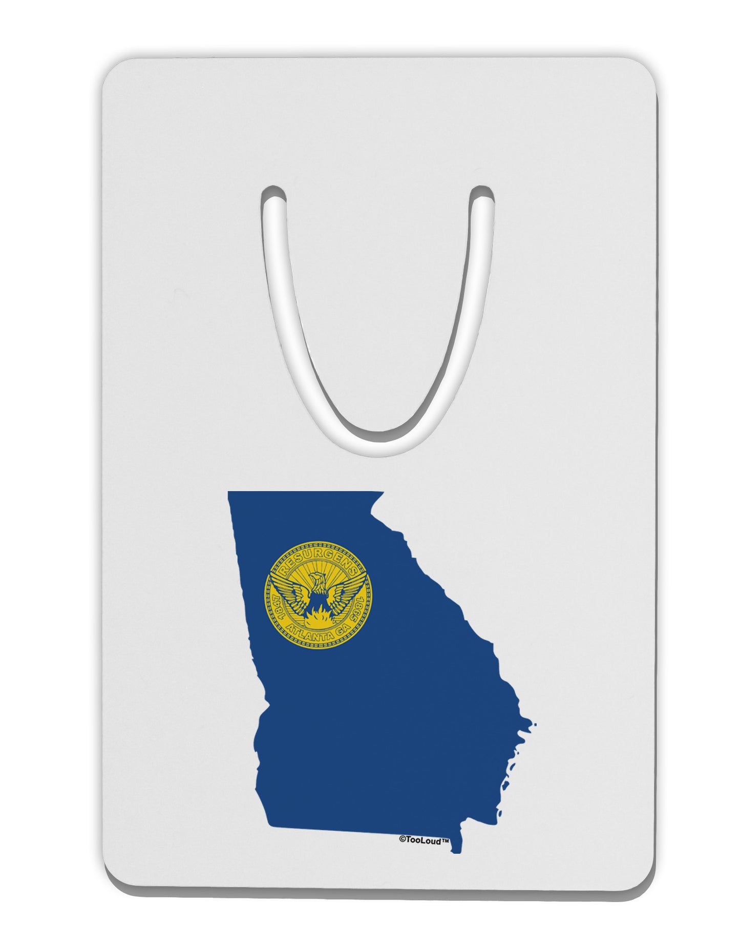 Atlanta Georgia Flag Aluminum Paper Clip Bookmark-Bookmark-TooLoud-White-Davson Sales