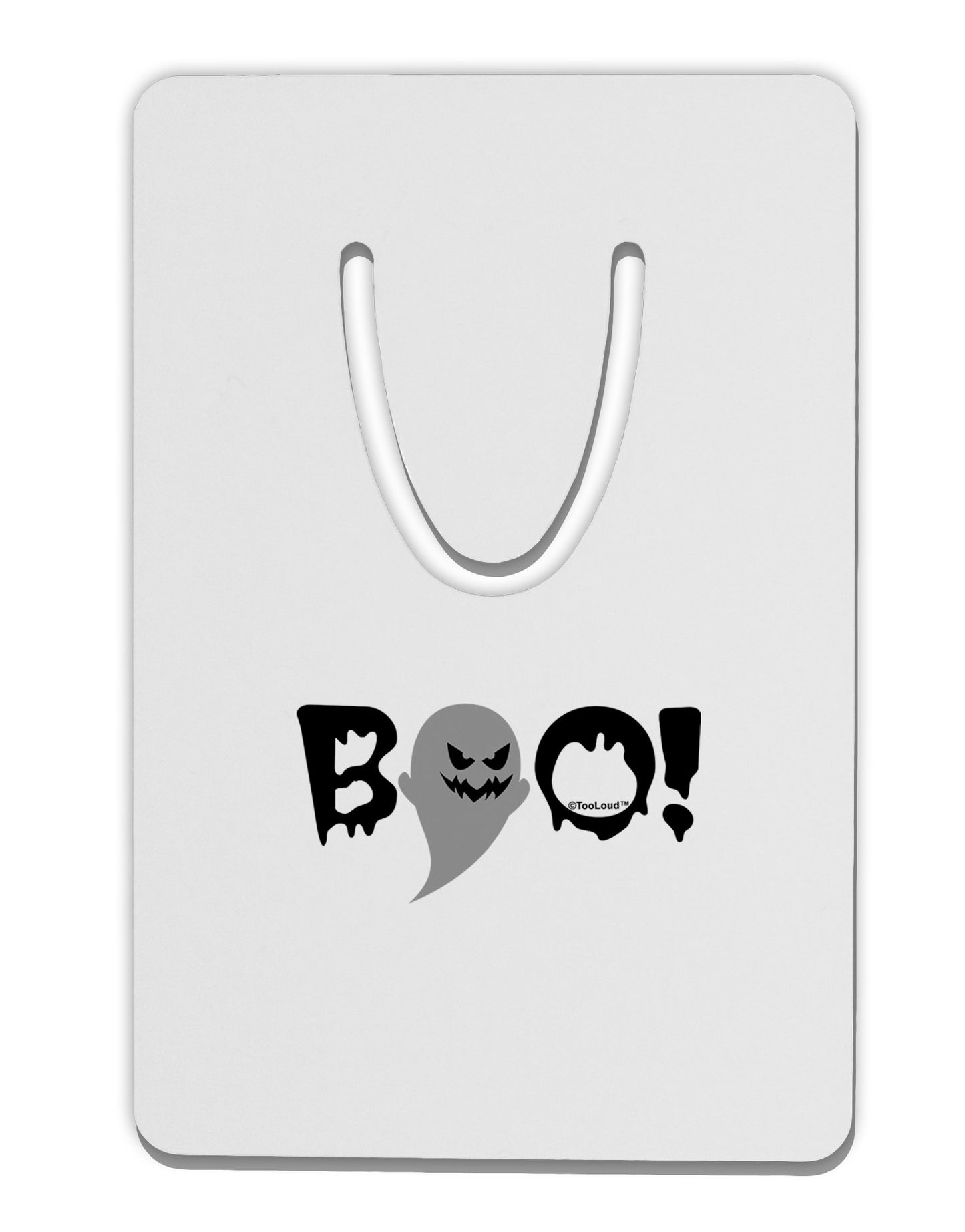 Scary Boo Text Aluminum Paper Clip Bookmark-Bookmark-TooLoud-White-Davson Sales