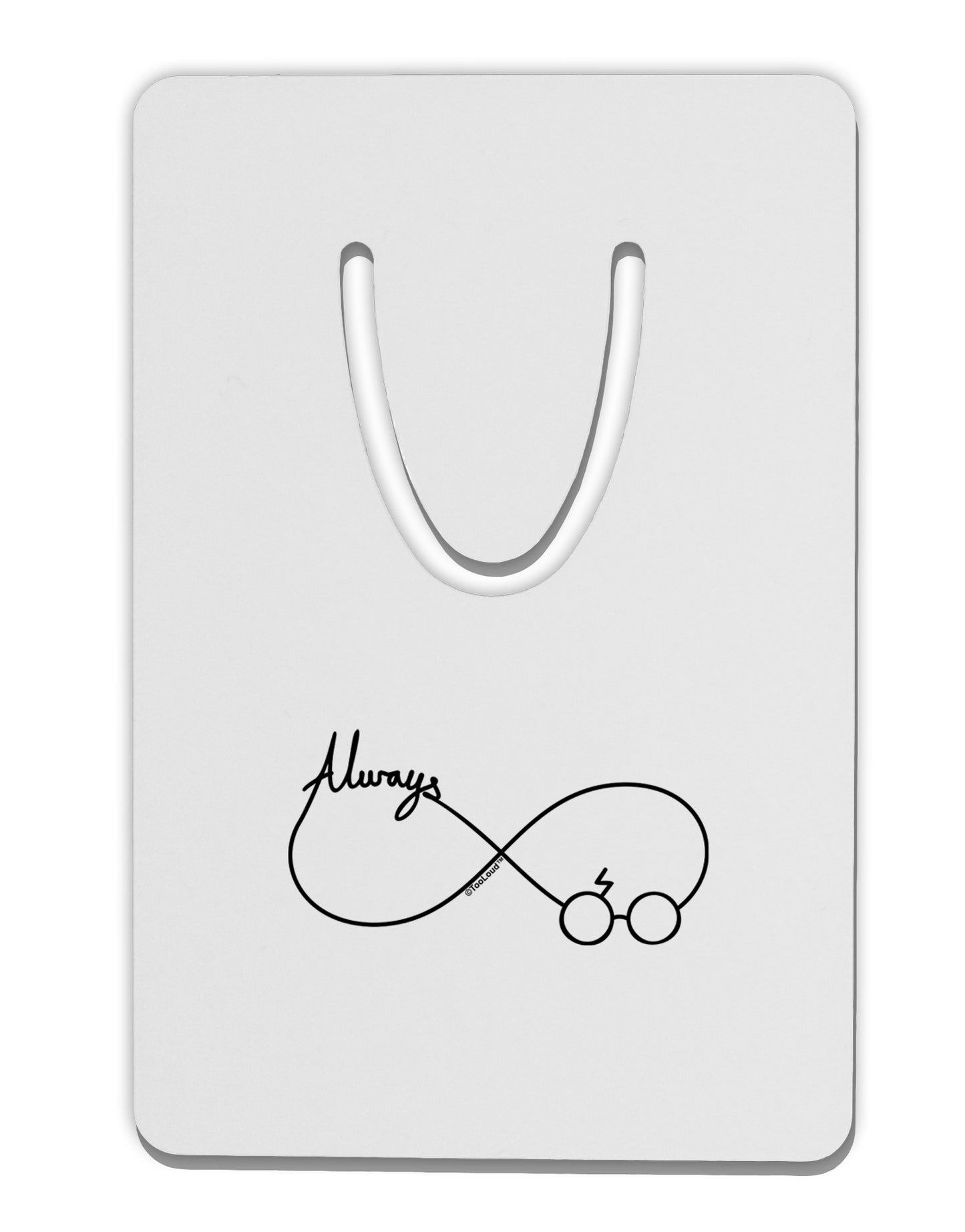 Always Infinity Symbol Aluminum Paper Clip Bookmark-Bookmark-TooLoud-White-Davson Sales