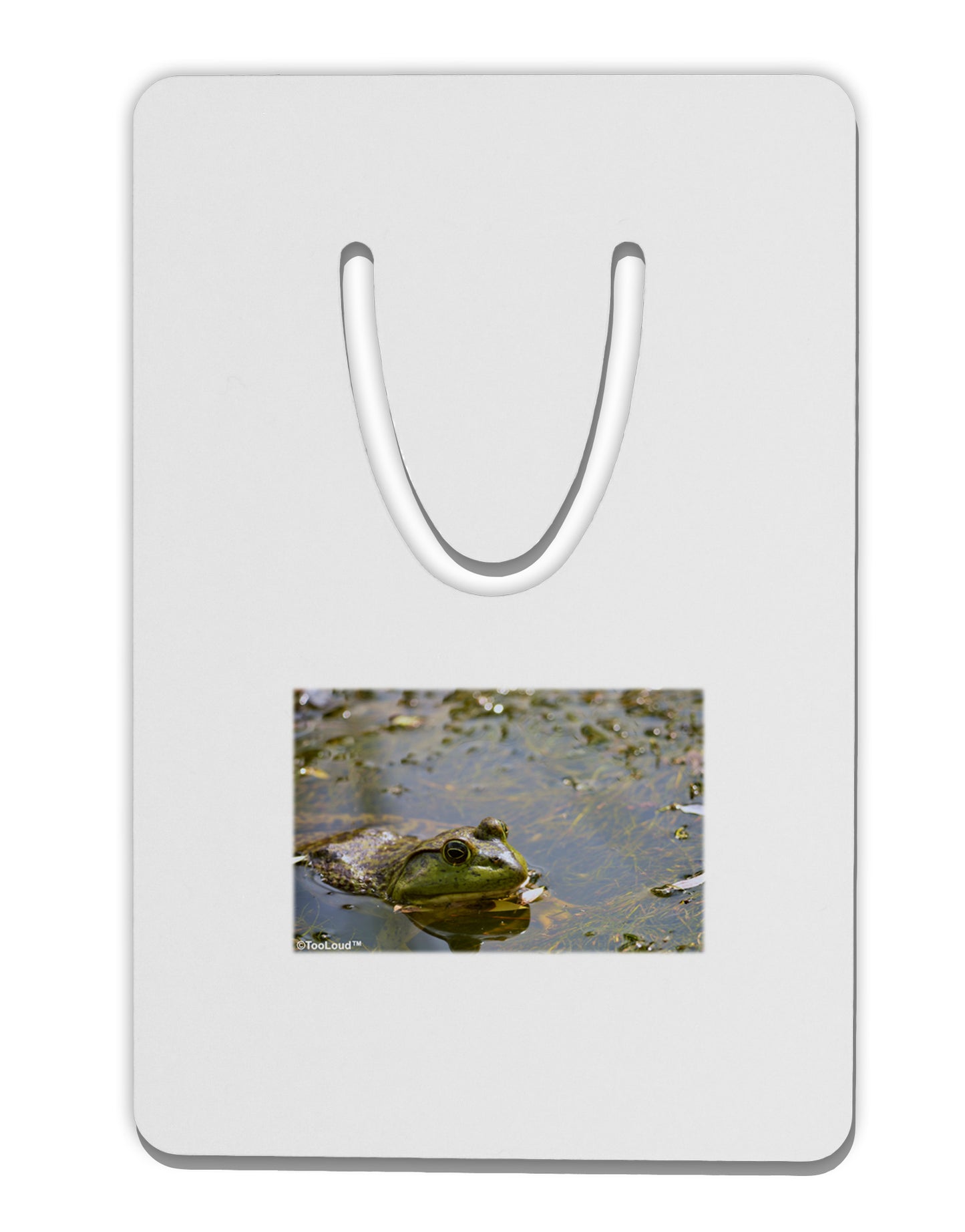 Bullfrog In Water Aluminum Paper Clip Bookmark by TooLoud-Bookmark-TooLoud-White-Davson Sales
