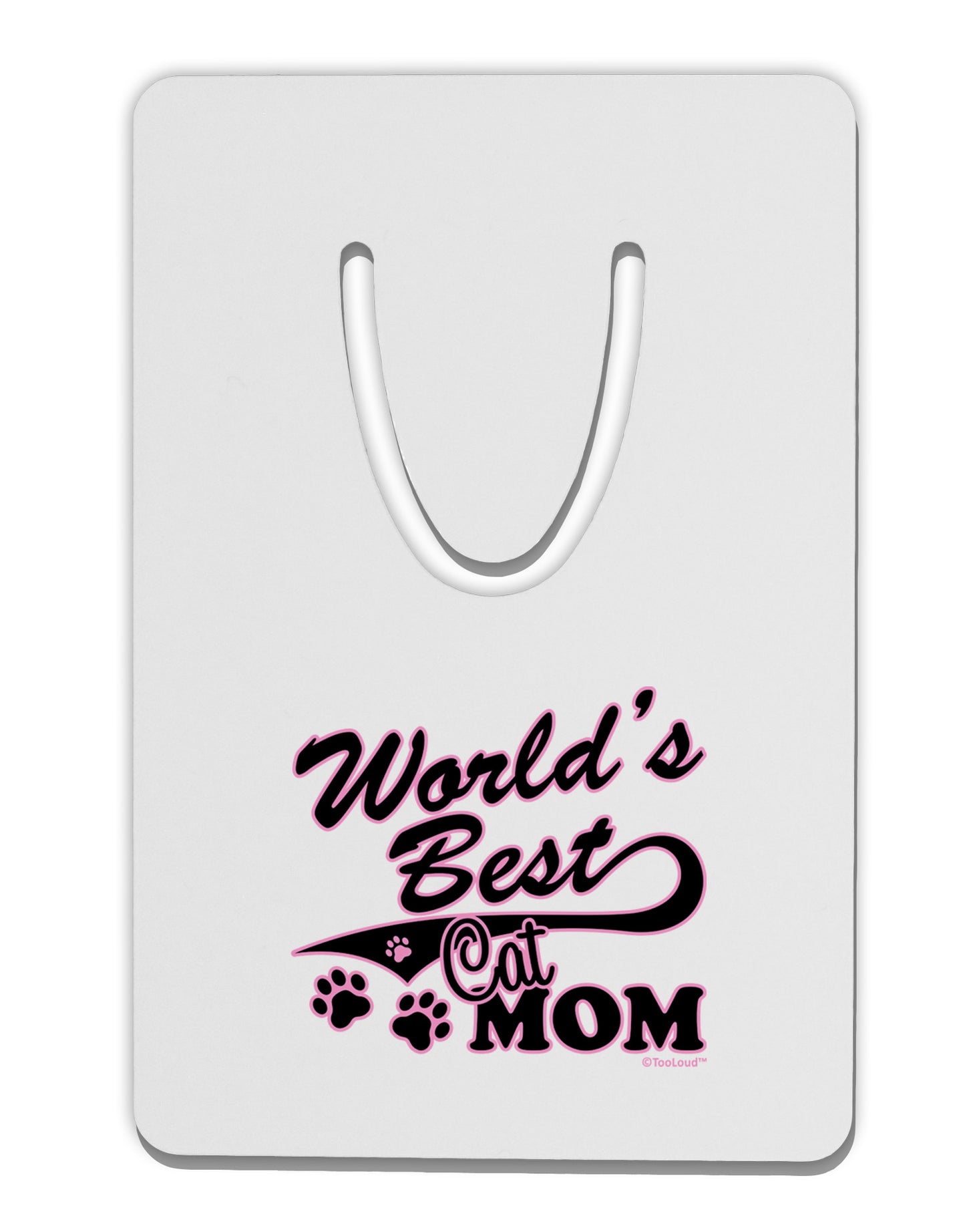World's Best Cat Mom Aluminum Paper Clip Bookmark by TooLoud-Bookmark-TooLoud-White-Davson Sales