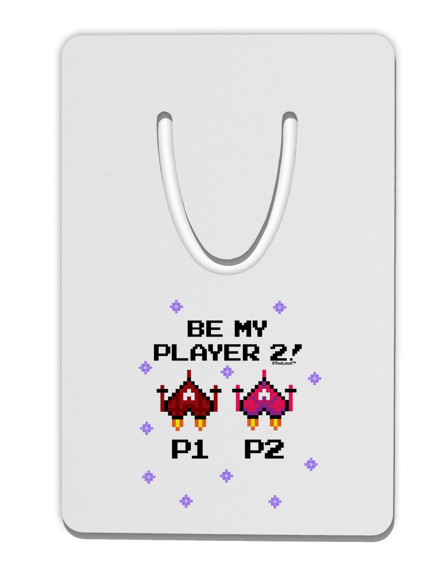 Be My Player 2 Aluminum Paper Clip Bookmark-Bookmark-TooLoud-White-Davson Sales