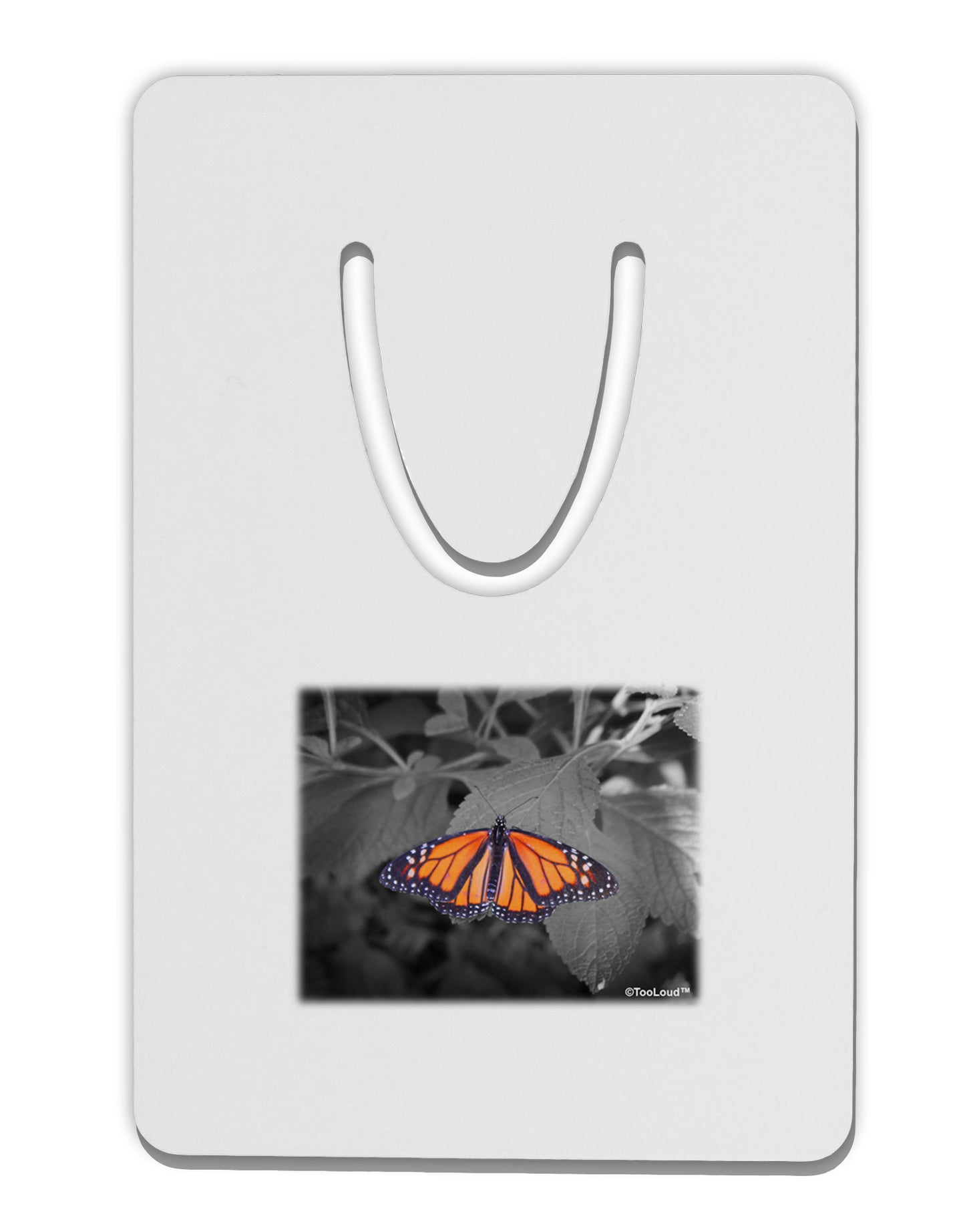 Monarch Butterfly Photo Aluminum Paper Clip Bookmark-Bookmark-TooLoud-White-Davson Sales