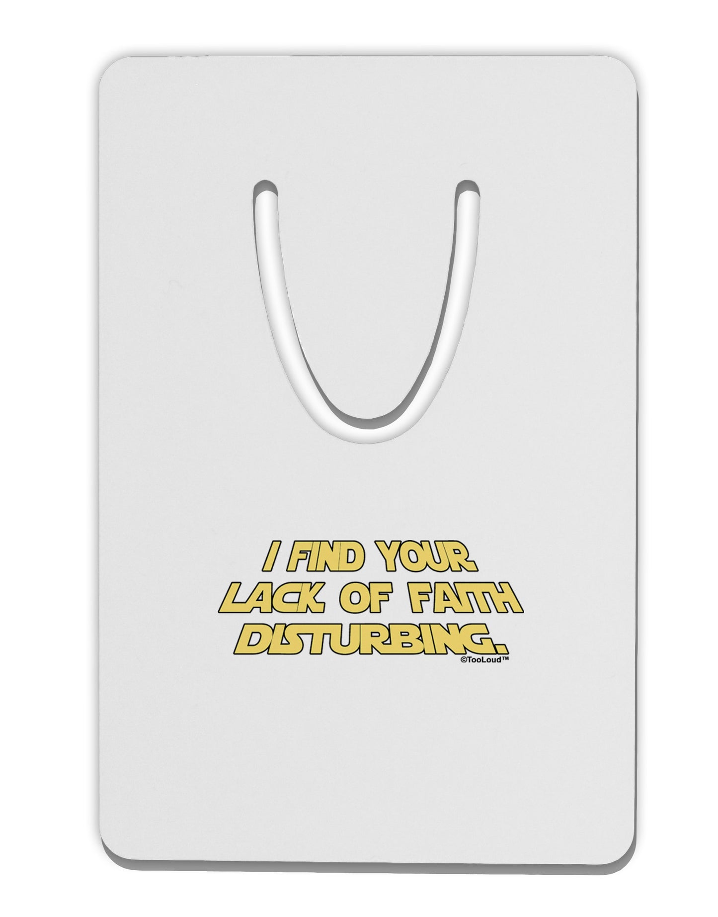 Lack of Faith Aluminum Paper Clip Bookmark-Bookmark-TooLoud-White-Davson Sales