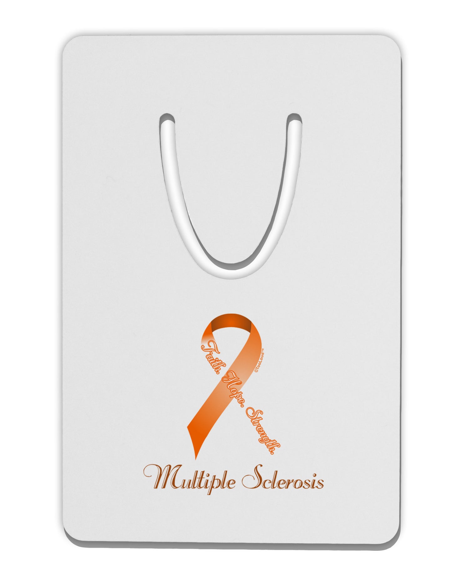 MS - Faith Hope Strength Aluminum Paper Clip Bookmark-Bookmark-TooLoud-White-Davson Sales