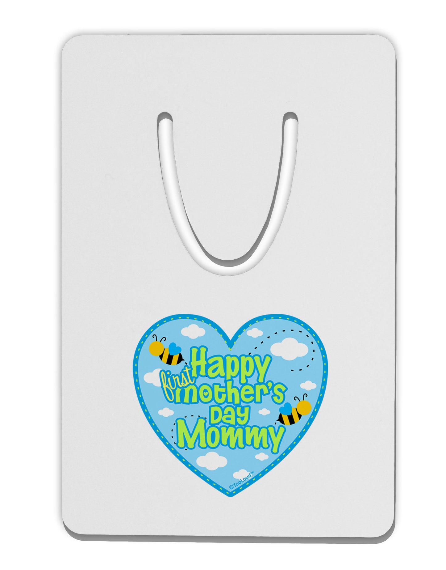 Happy First Mother's Day Mommy - Blue Aluminum Paper Clip Bookmark by TooLoud-Bookmark-TooLoud-White-Davson Sales
