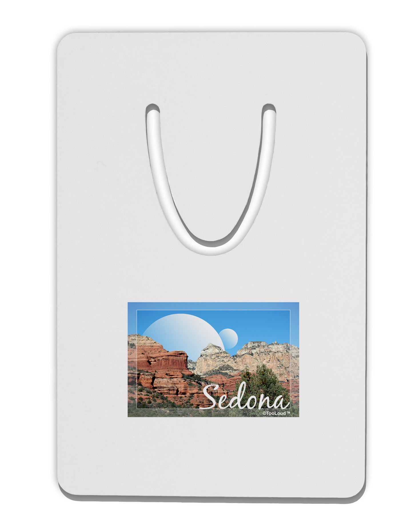 Abstract Sedona Aluminum Paper Clip Bookmark-Bookmark-TooLoud-White-Davson Sales