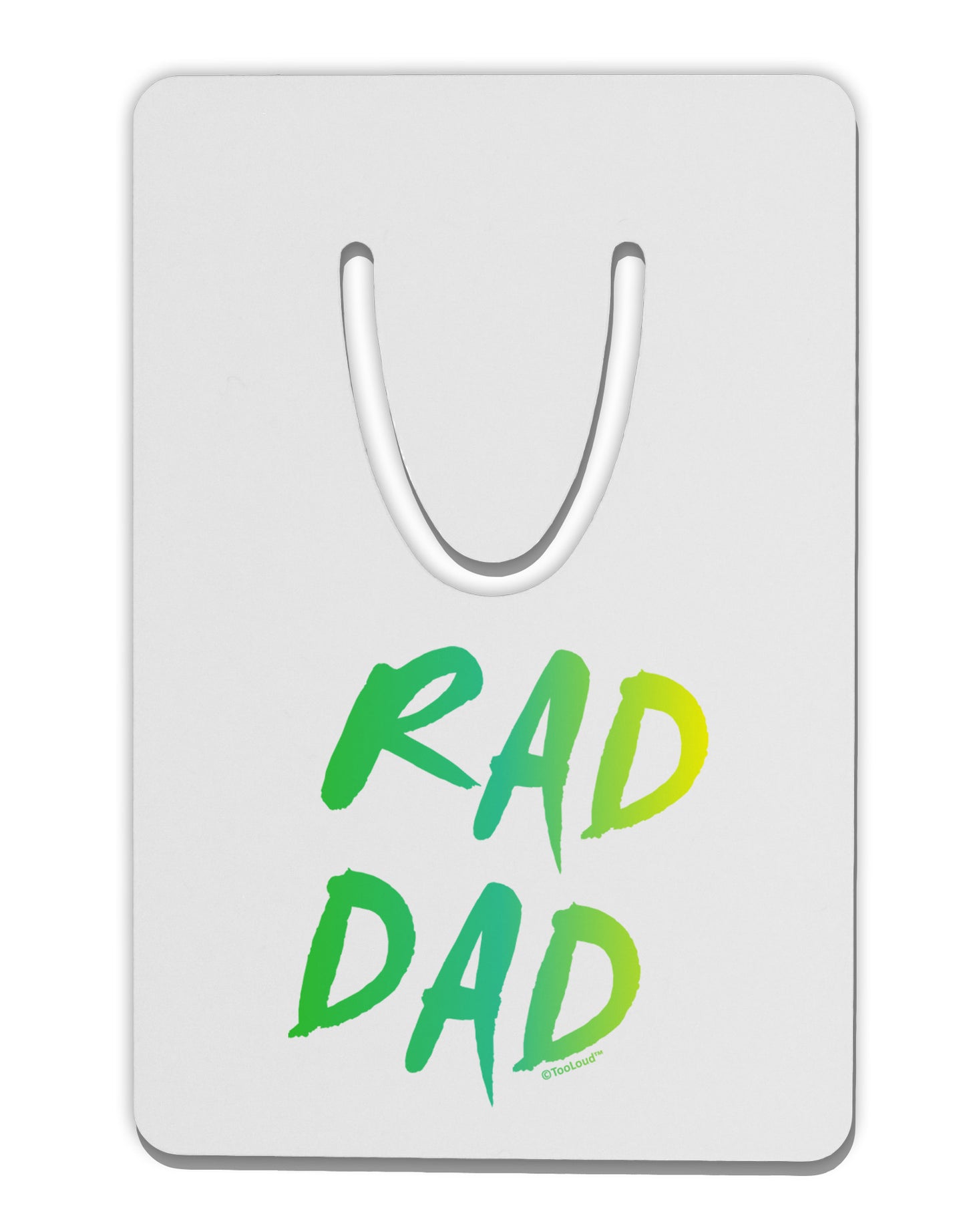 Rad Dad Design - 80s Neon Aluminum Paper Clip Bookmark-Bookmark-TooLoud-White-Davson Sales