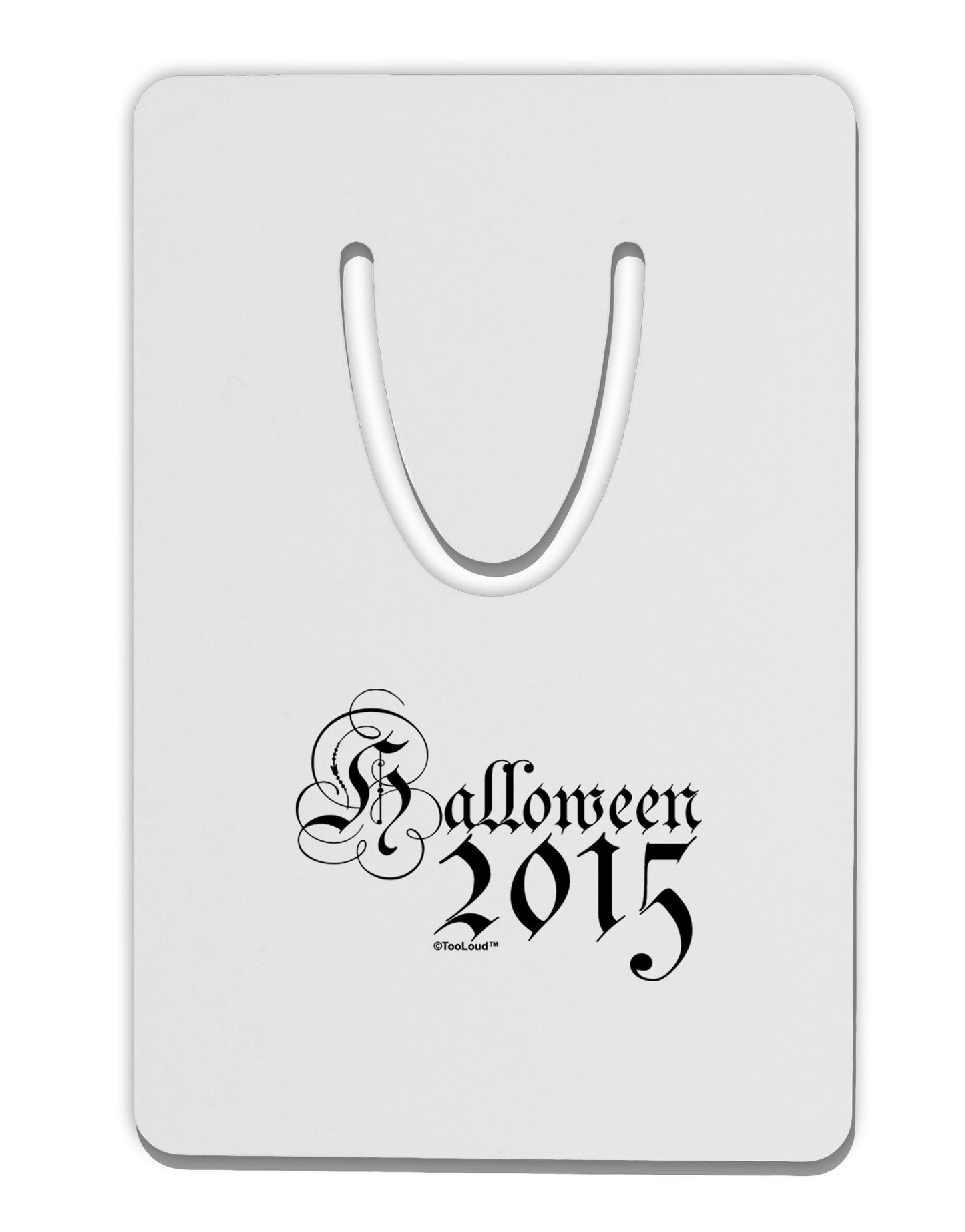 Halloween Current Year Script Text Aluminum Paper Clip Bookmark-Bookmark-TooLoud-White-Davson Sales