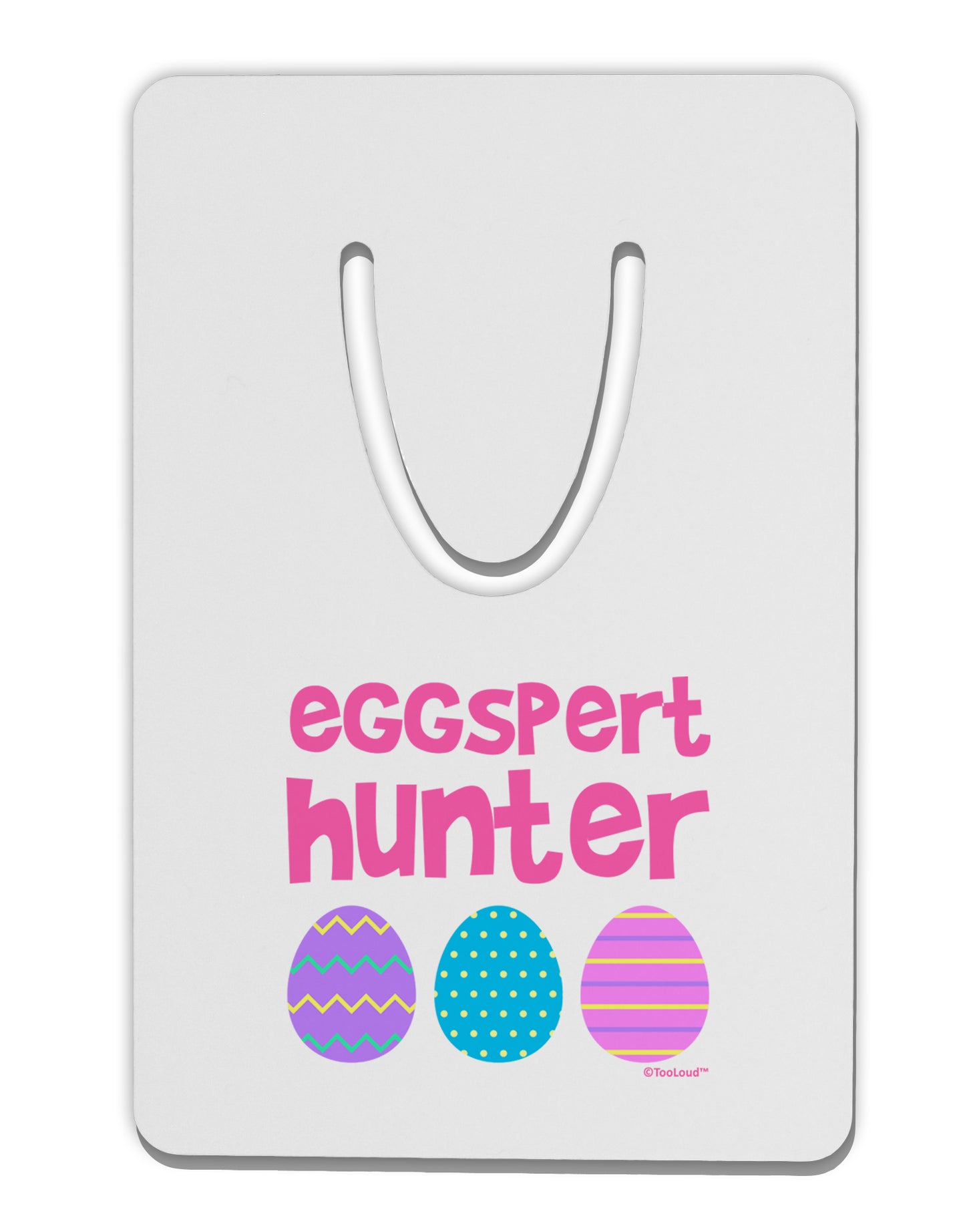 Eggspert Hunter - Easter - Pink Aluminum Paper Clip Bookmark by TooLoud-Bookmark-TooLoud-White-Davson Sales