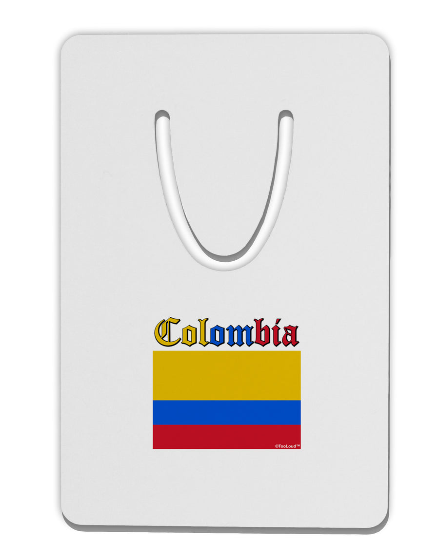 Colombia Flag Aluminum Paper Clip Bookmark-Bookmark-TooLoud-White-Davson Sales