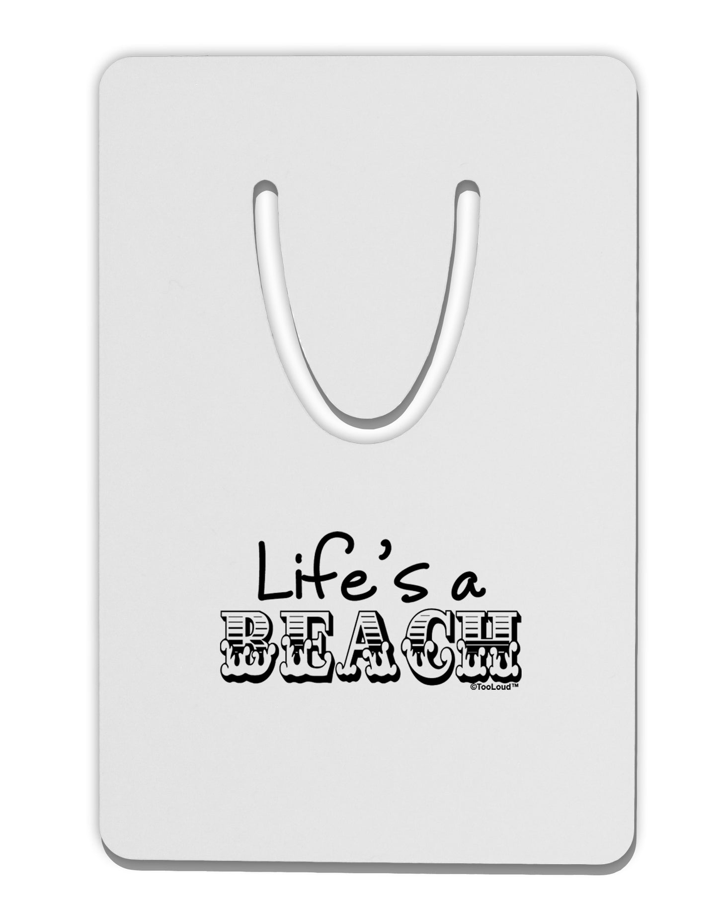 Lifes a Beach Aluminum Paper Clip Bookmark by TooLoud-Bookmark-TooLoud-White-Davson Sales