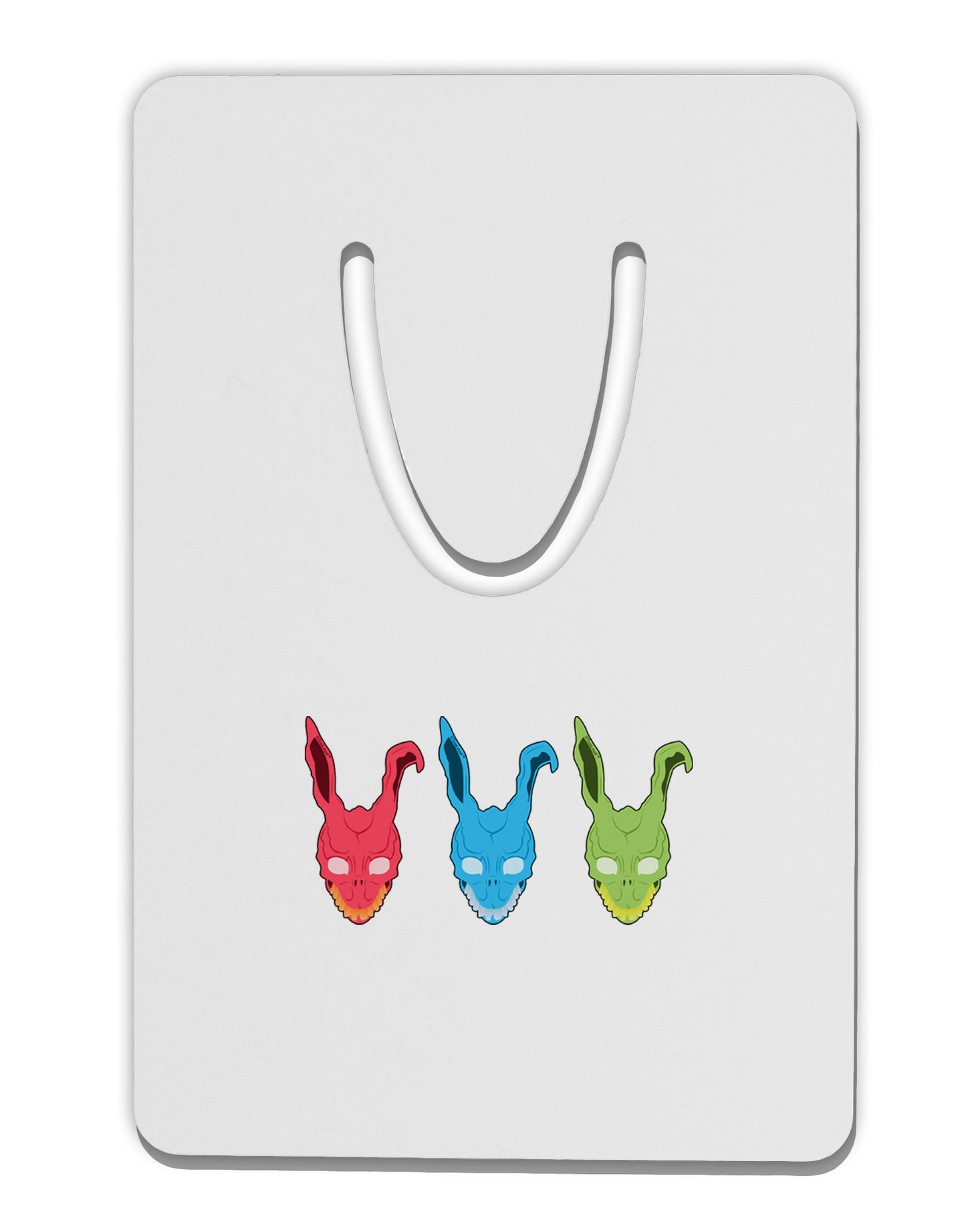 Scary Bunny Tri-color Aluminum Paper Clip Bookmark-Bookmark-TooLoud-White-Davson Sales