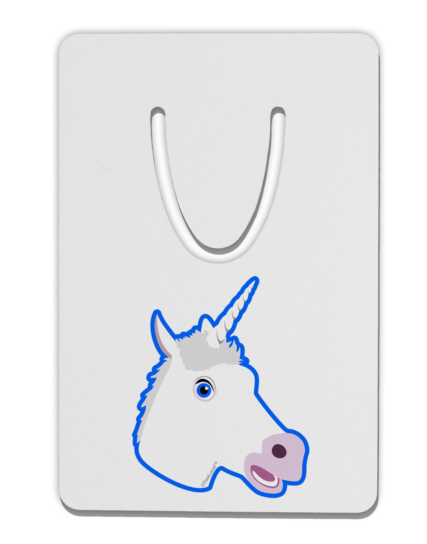 Fanciful Unicorn Aluminum Paper Clip Bookmark-Bookmark-TooLoud-White-Davson Sales