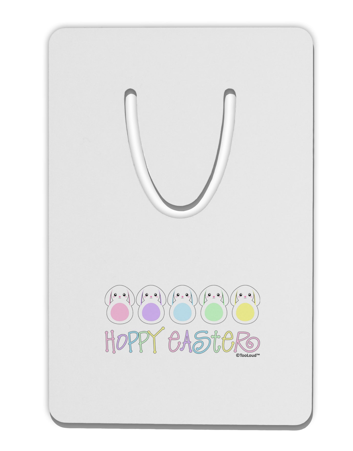 Cute Pastel Bunnies - Hoppy Easter Aluminum Paper Clip Bookmark by TooLoud-Bookmark-TooLoud-White-Davson Sales