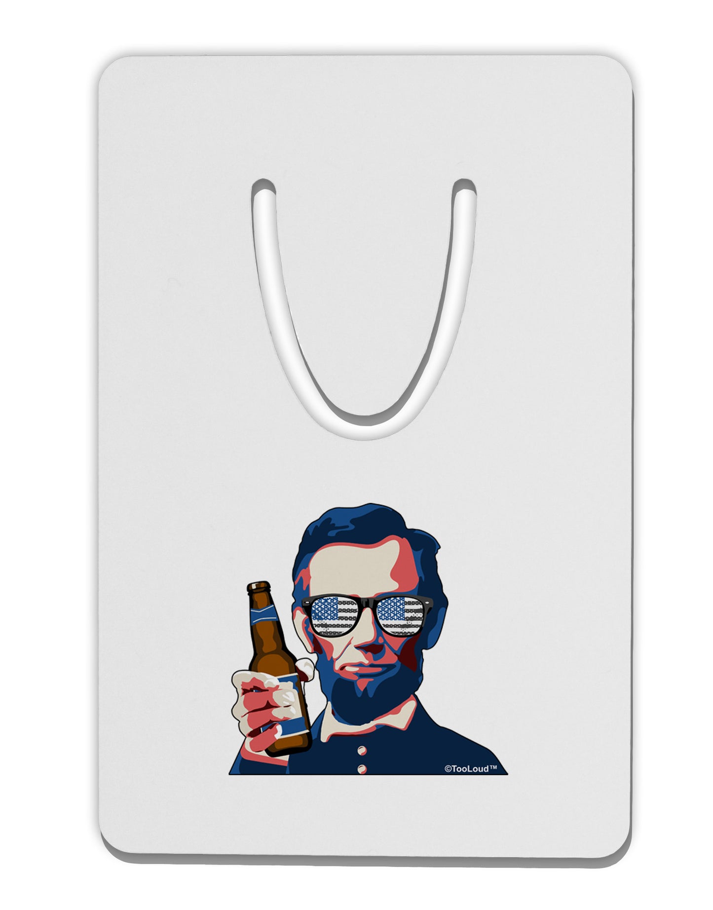 Abraham Drinkoln Aluminum Paper Clip Bookmark-Bookmark-TooLoud-White-Davson Sales