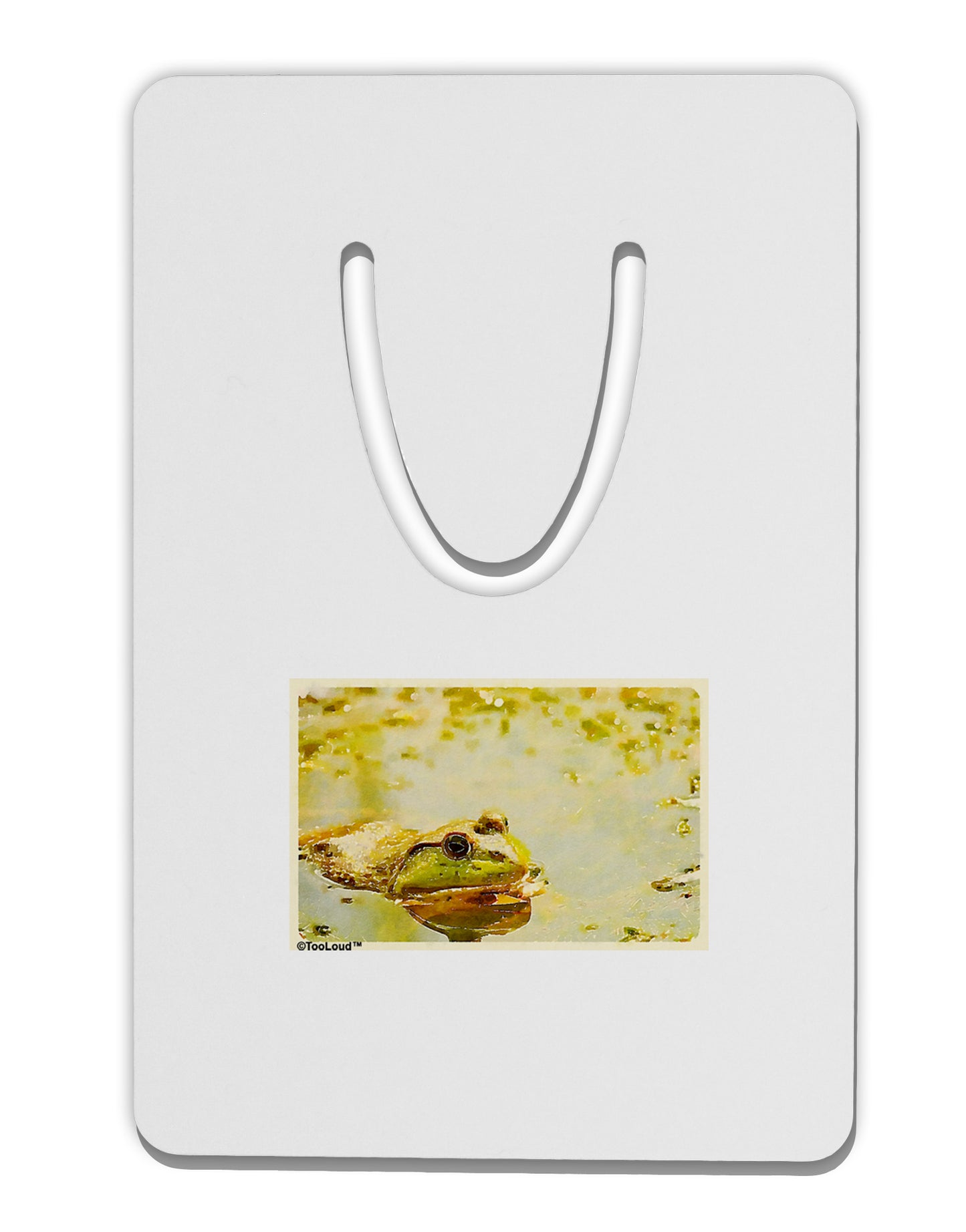 Bullfrog In Watercolor Aluminum Paper Clip Bookmark by TooLoud-Bookmark-TooLoud-White-Davson Sales
