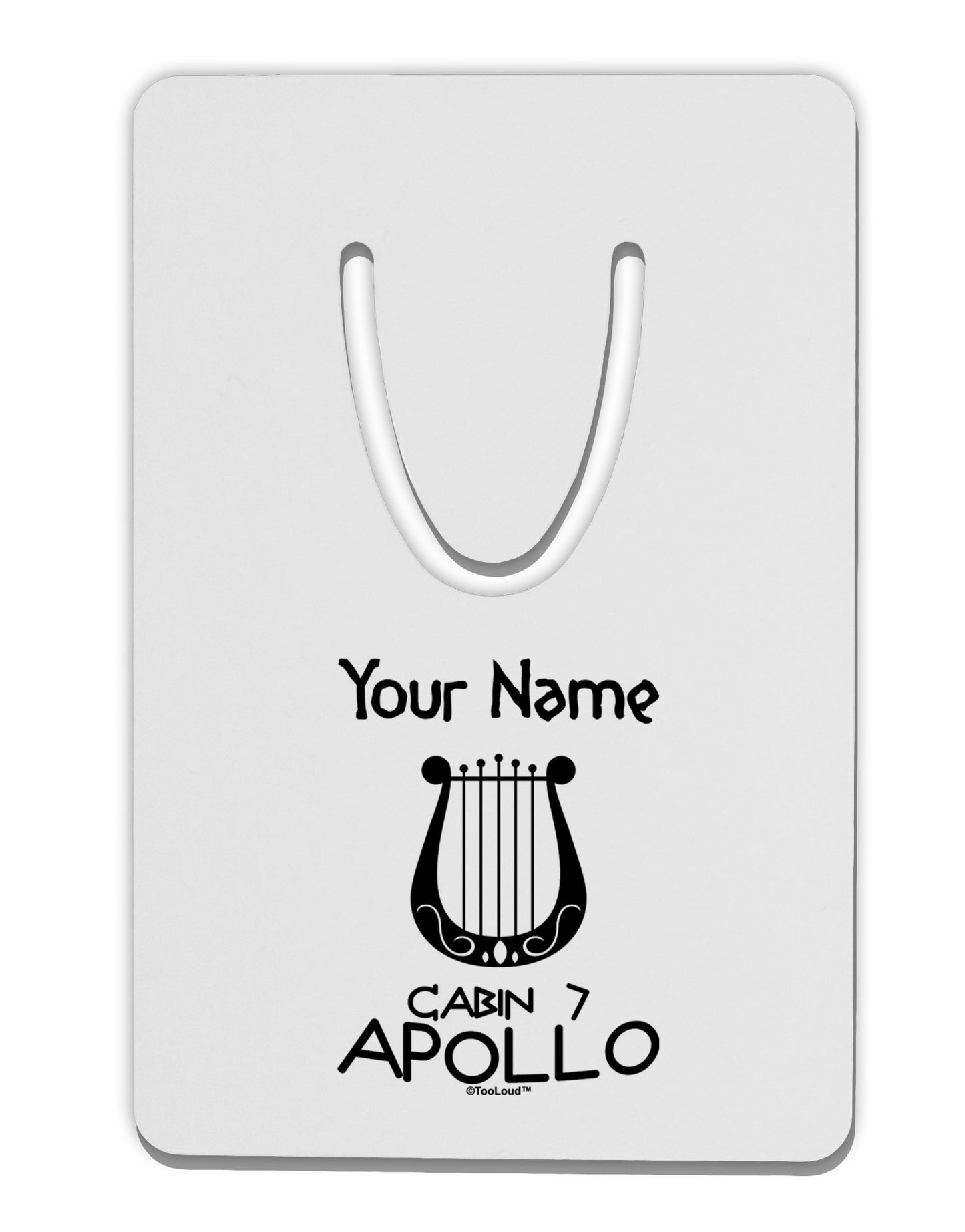 Personalized Cabin 7 Apollo Aluminum Paper Clip Bookmark-Bookmark-TooLoud-White-Davson Sales
