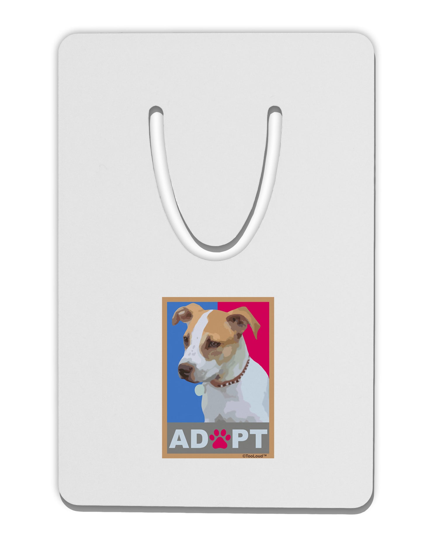 Adopt Cute Puppy Cat Adoption Aluminum Paper Clip Bookmark-Bookmark-TooLoud-White-Davson Sales