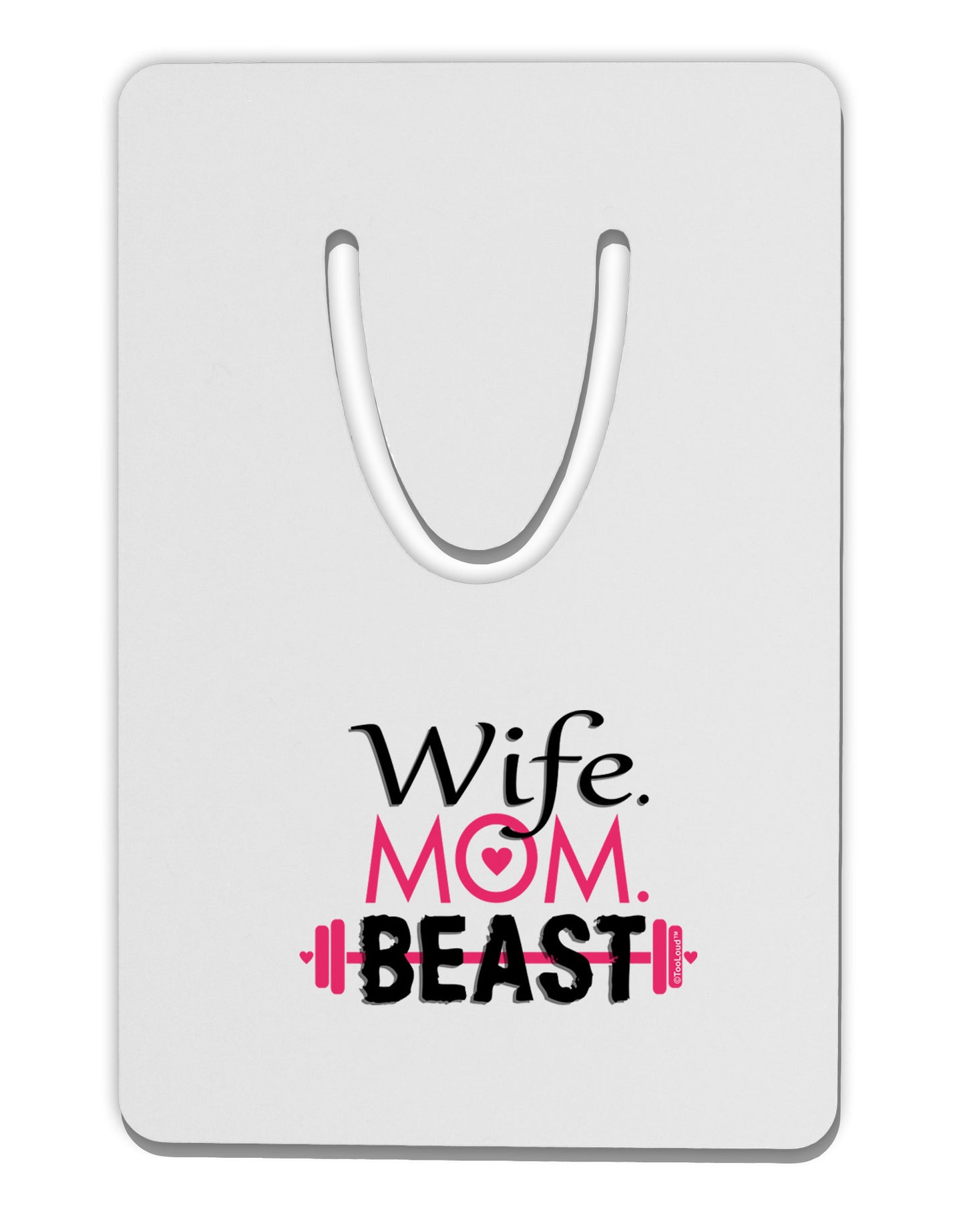 Wife Mom Beast Aluminum Paper Clip Bookmark-Bookmark-TooLoud-White-Davson Sales