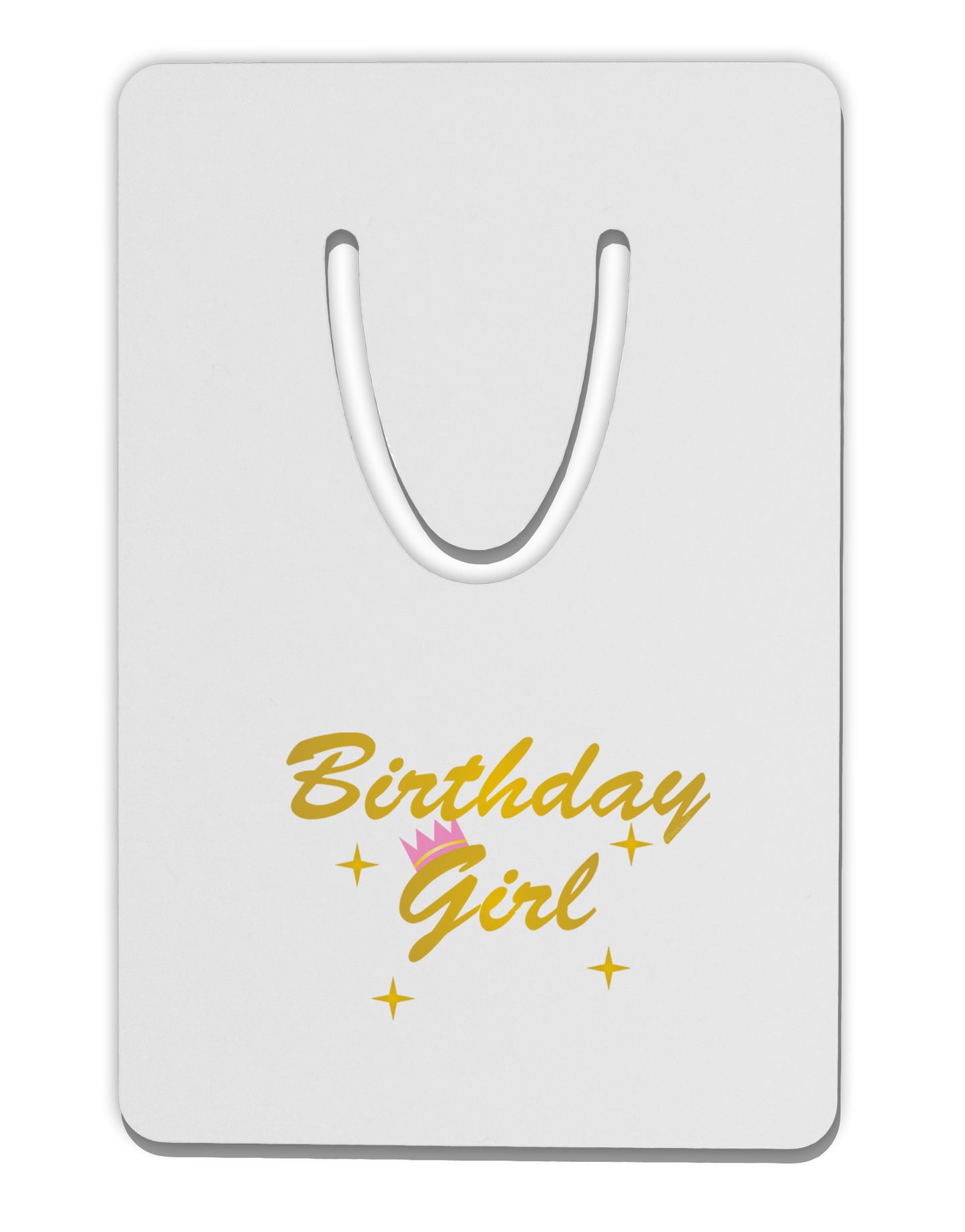 Birthday Girl Text Aluminum Paper Clip Bookmark by TooLoud-TooLoud-White-Davson Sales