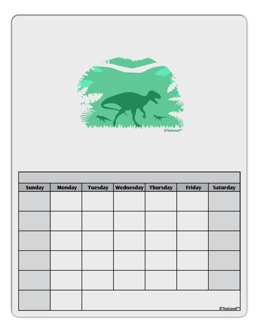 Dinosaur Silhouettes - Jungle Blank Calendar Dry Erase Board by TooLoud-Dry Erase Board-TooLoud-White-Davson Sales