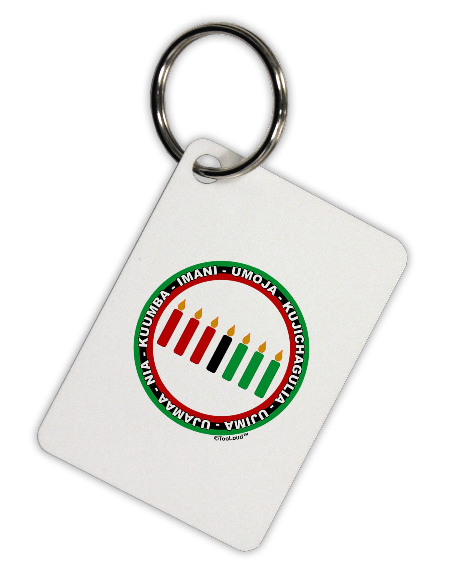 7 Principles Circle Aluminum Keyring Tag-Keyring-TooLoud-White-Davson Sales