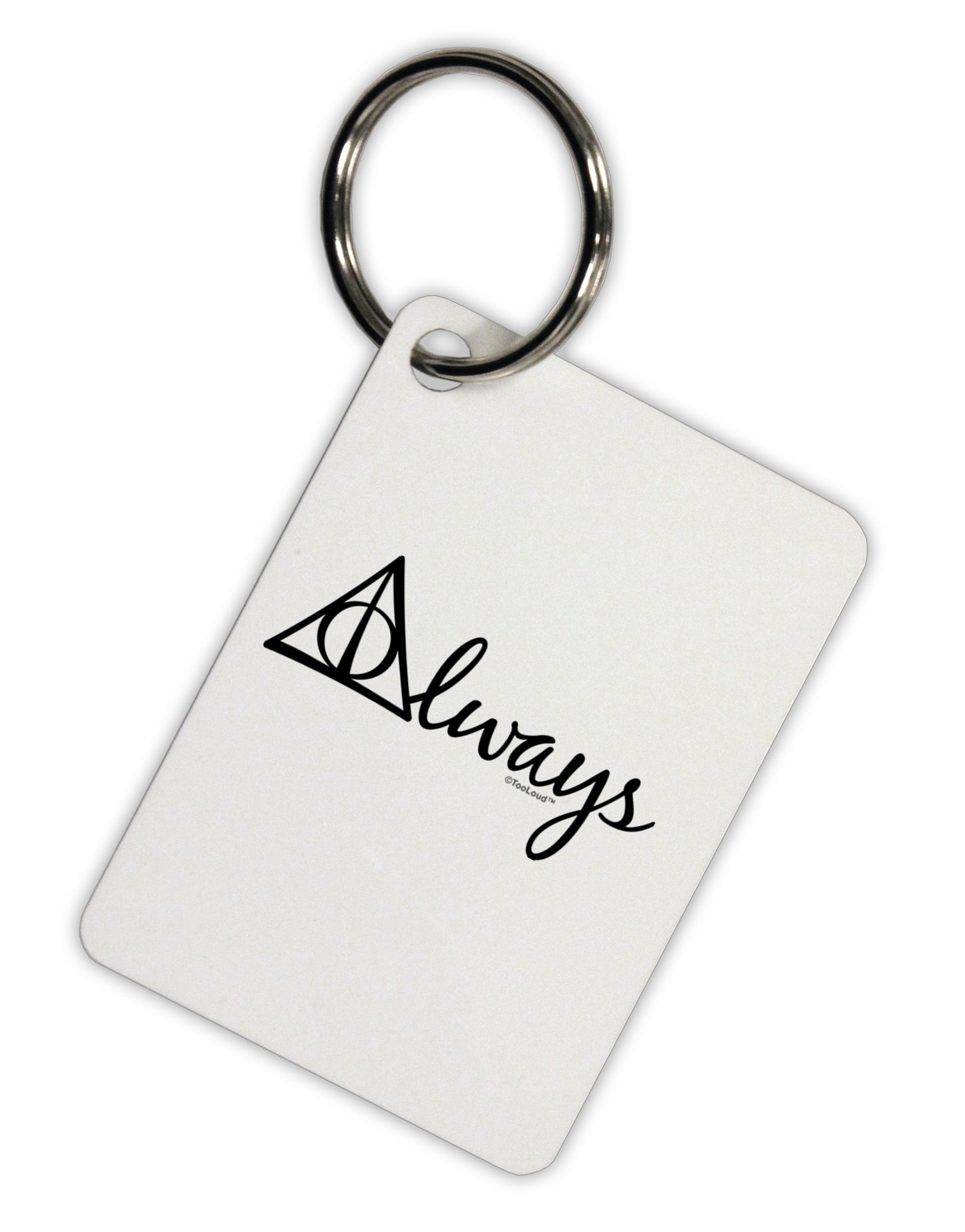 Always Magic Symbol Cursive Aluminum Keyring Tag by TooLoud-Keyring-TooLoud-White-Davson Sales
