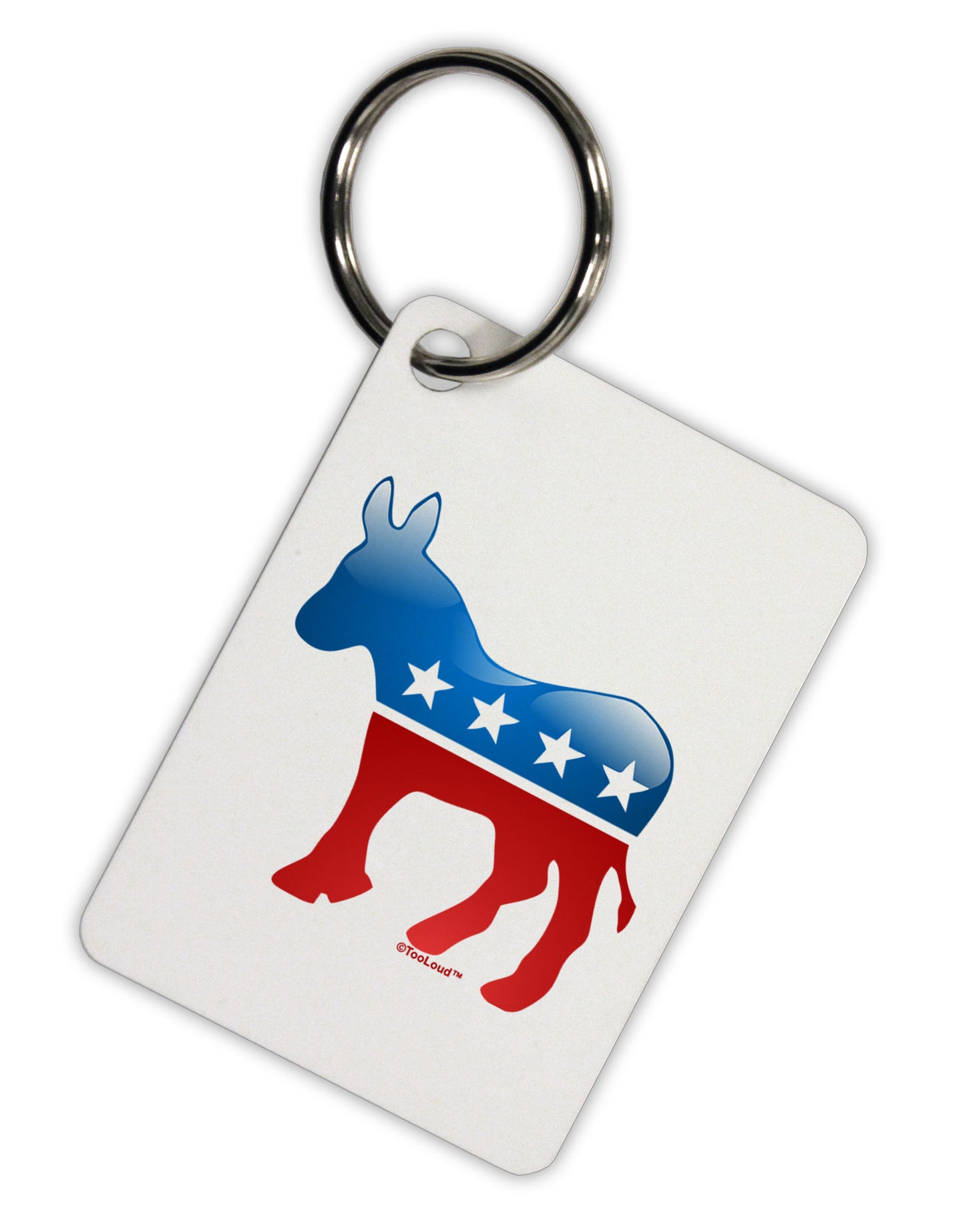 Democrat Bubble Symbol Aluminum Keyring Tag-Keyring-TooLoud-White-Davson Sales