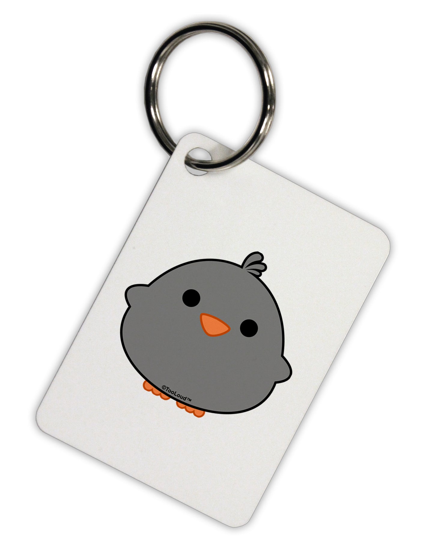Cute Little Chick - Black Aluminum Keyring Tag by TooLoud-Keyring-TooLoud-White-Davson Sales