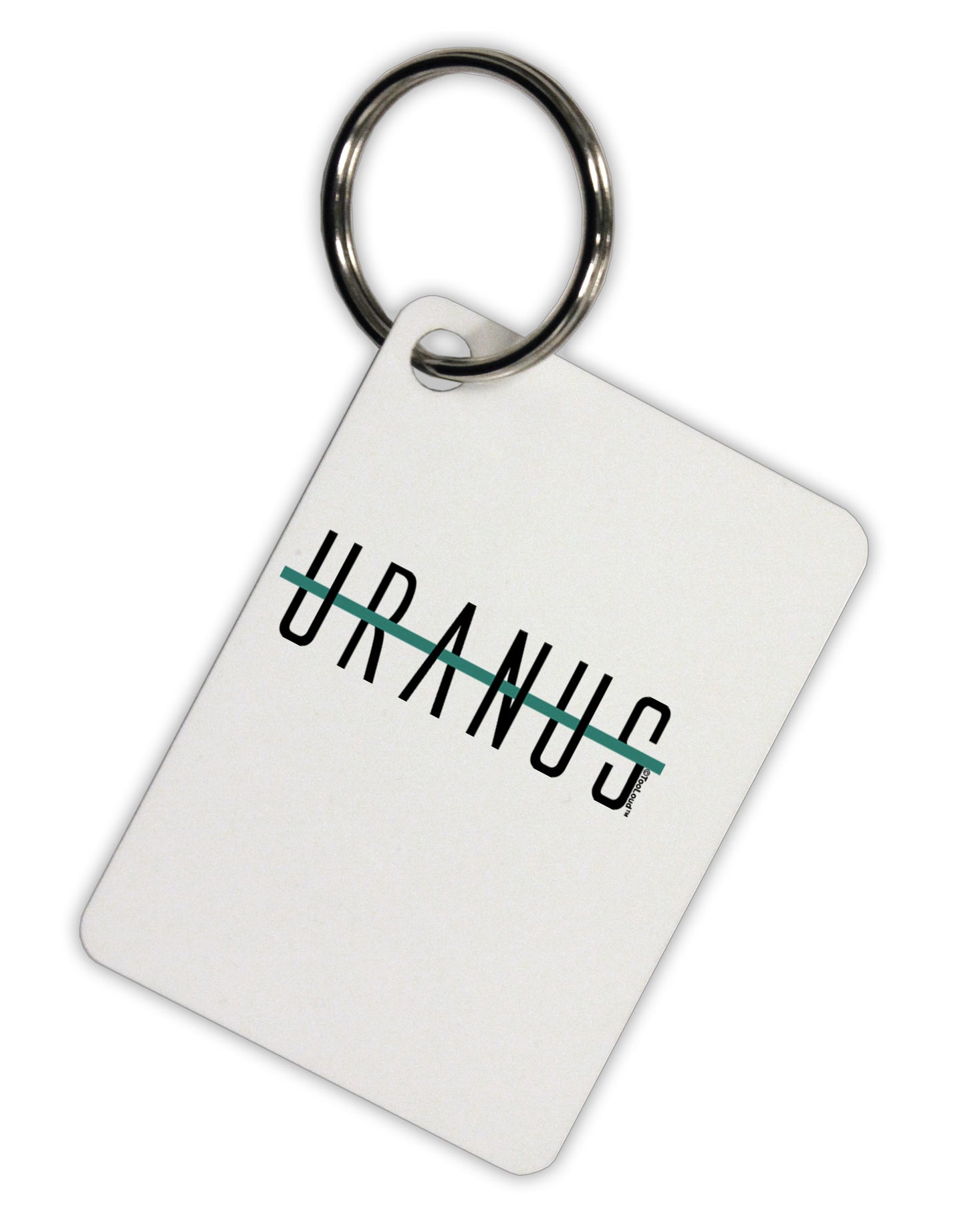 Planet Uranus Text Only Aluminum Keyring Tag by TooLoud-Keyring-TooLoud-White-Davson Sales
