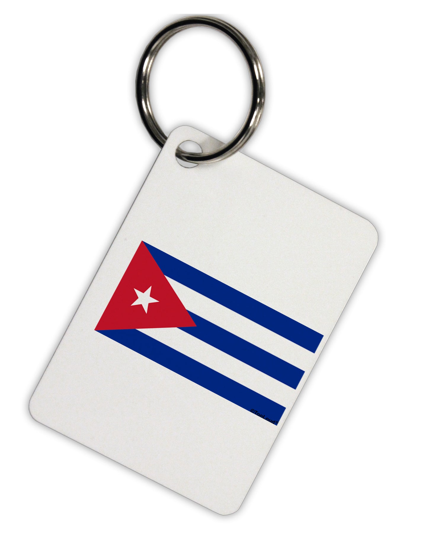 Cuba Flag Cubana Aluminum Keyring Tag by TooLoud-TooLoud-Davson Sales