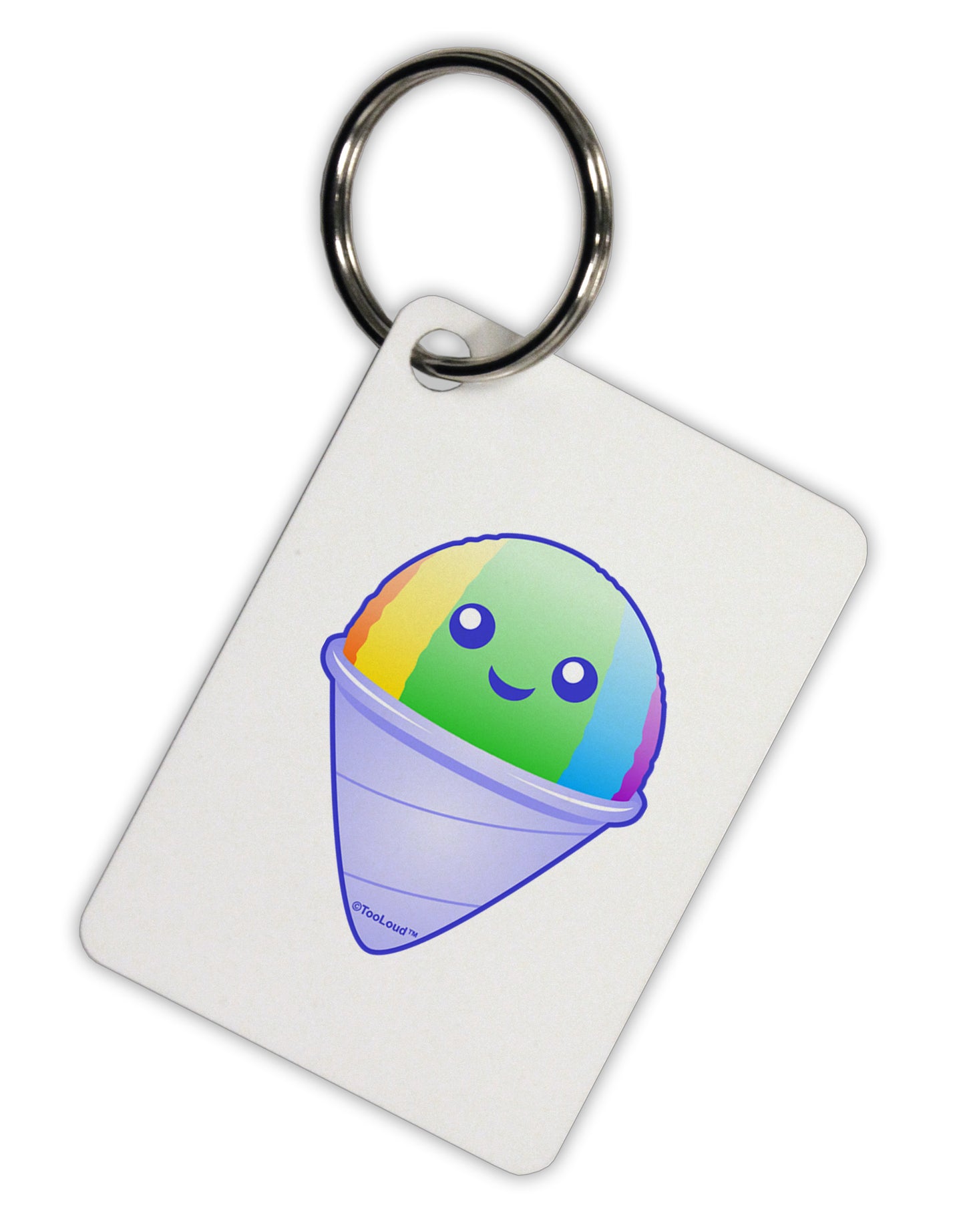 Cute Shaved Ice Aluminum Keyring Tag by TooLoud-Keyring-TooLoud-White-Davson Sales