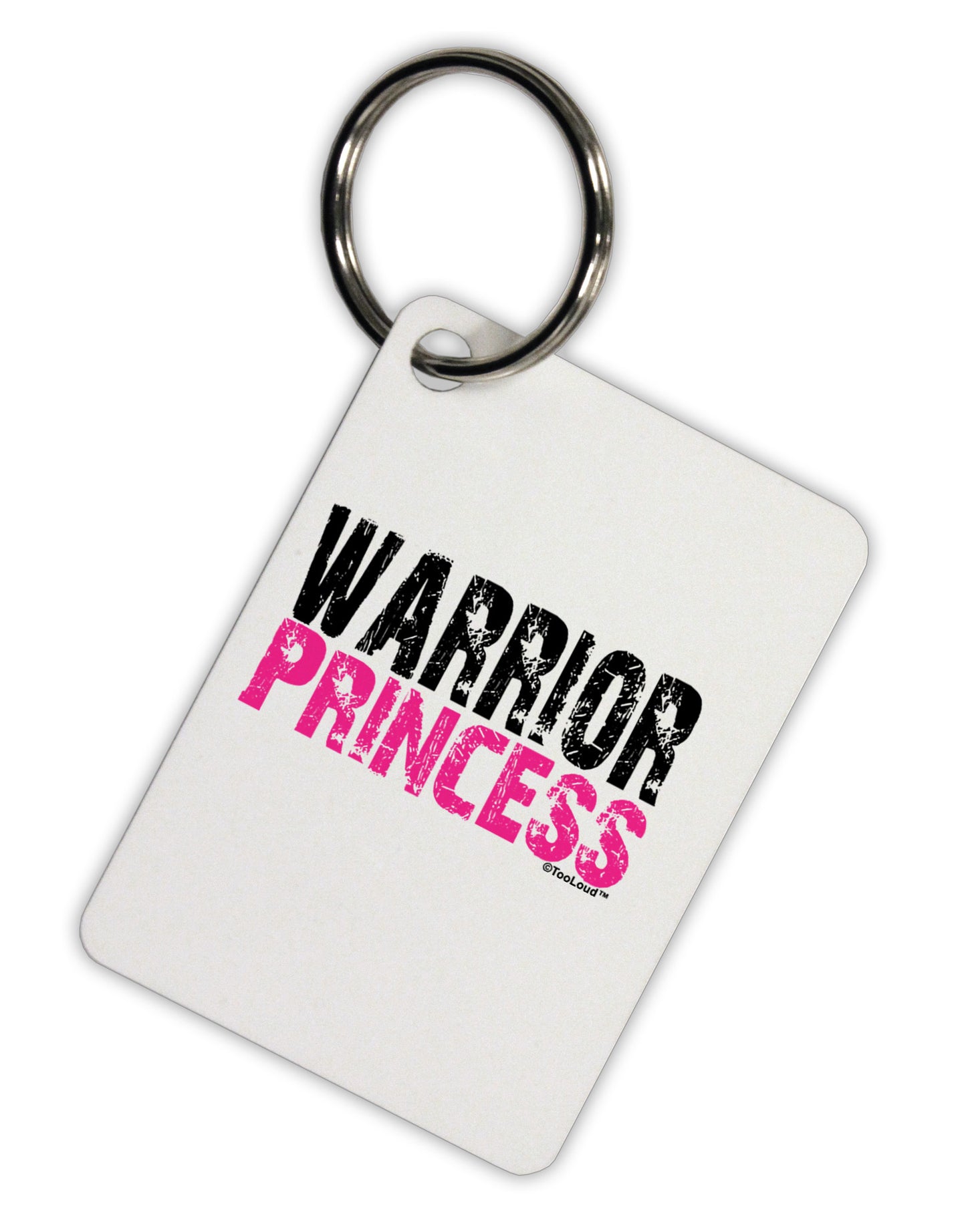 Warrior Princess Pink Aluminum Keyring Tag-Keyring-TooLoud-White-Davson Sales