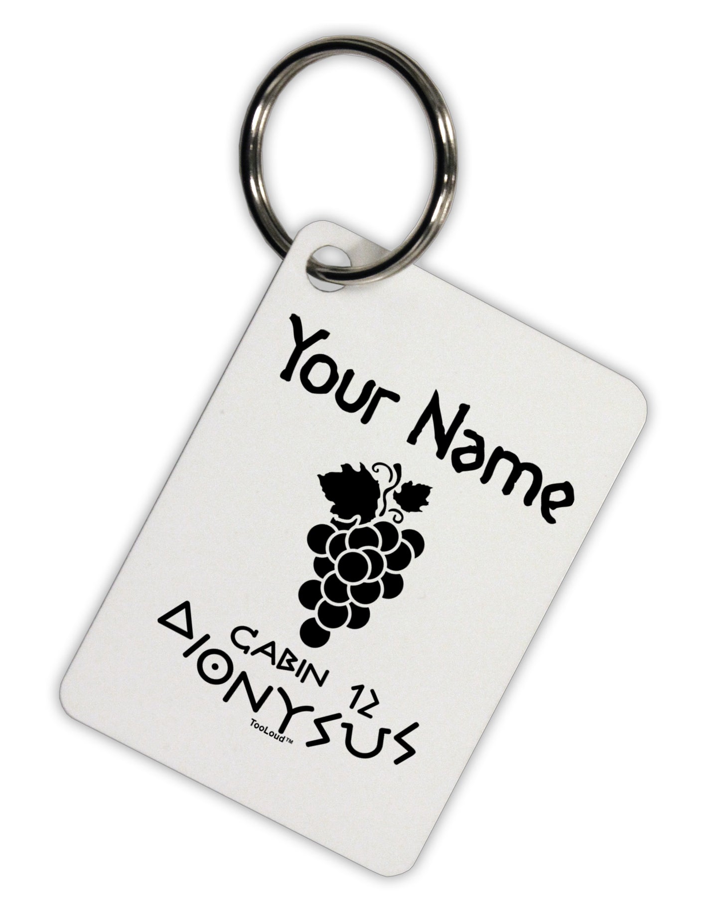 Personalized Cabin 12 Dionysus Aluminum Keyring Tag by TooLoud-Keyring-TooLoud-White-Davson Sales