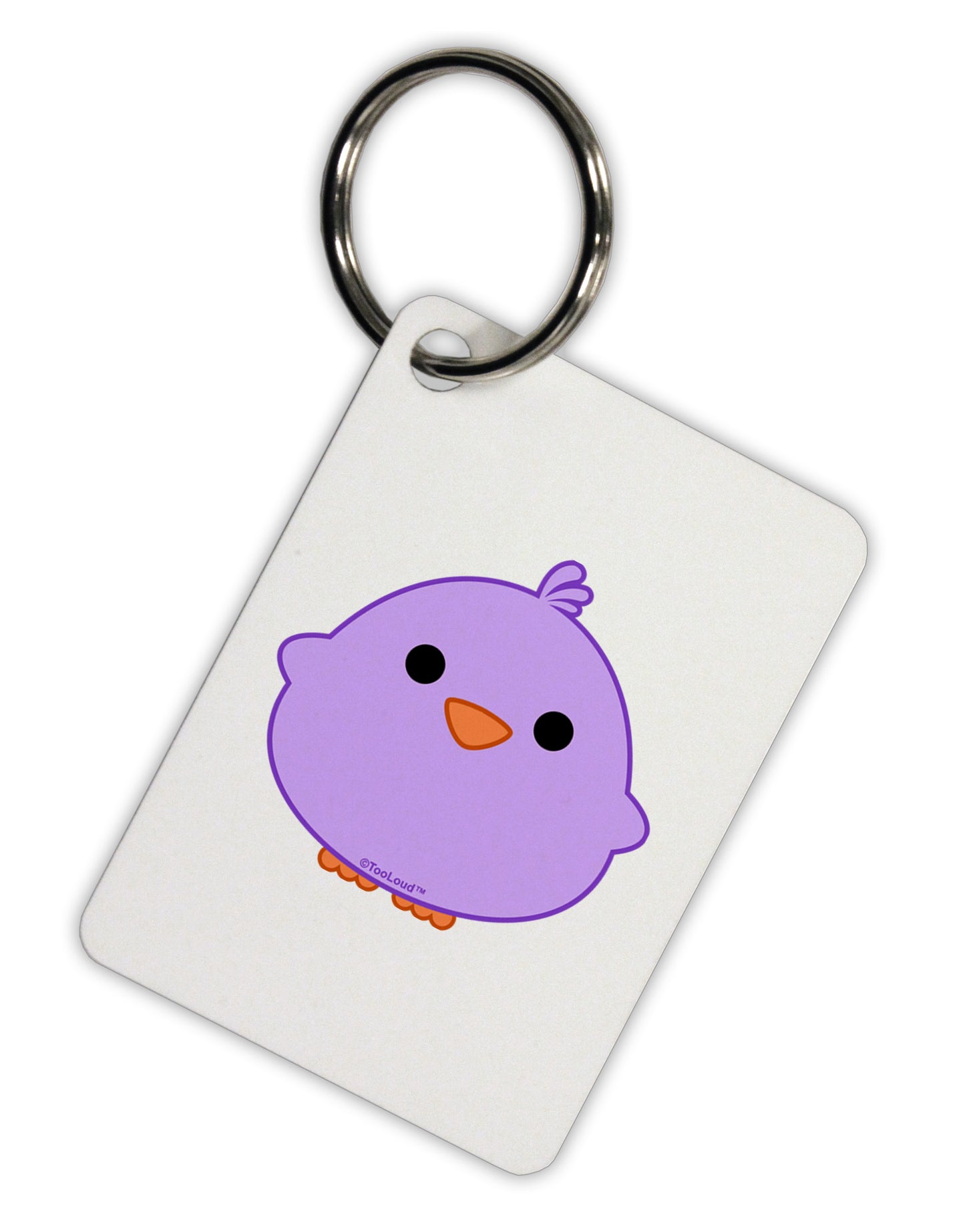 Cute Little Chick - Purple Aluminum Keyring Tag by TooLoud-Keyring-TooLoud-White-Davson Sales